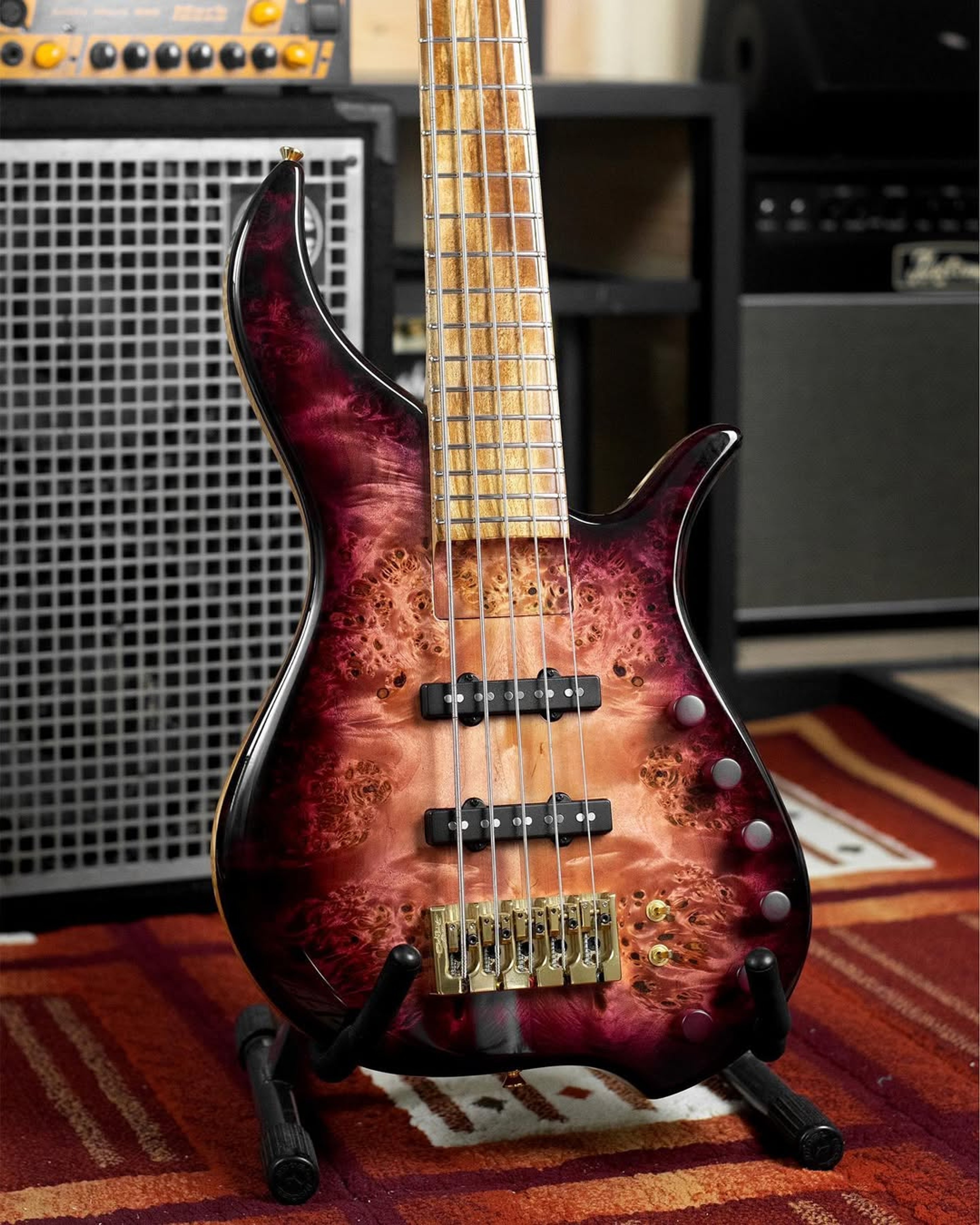 Front body view of the ODIENG Viper 5 string bass