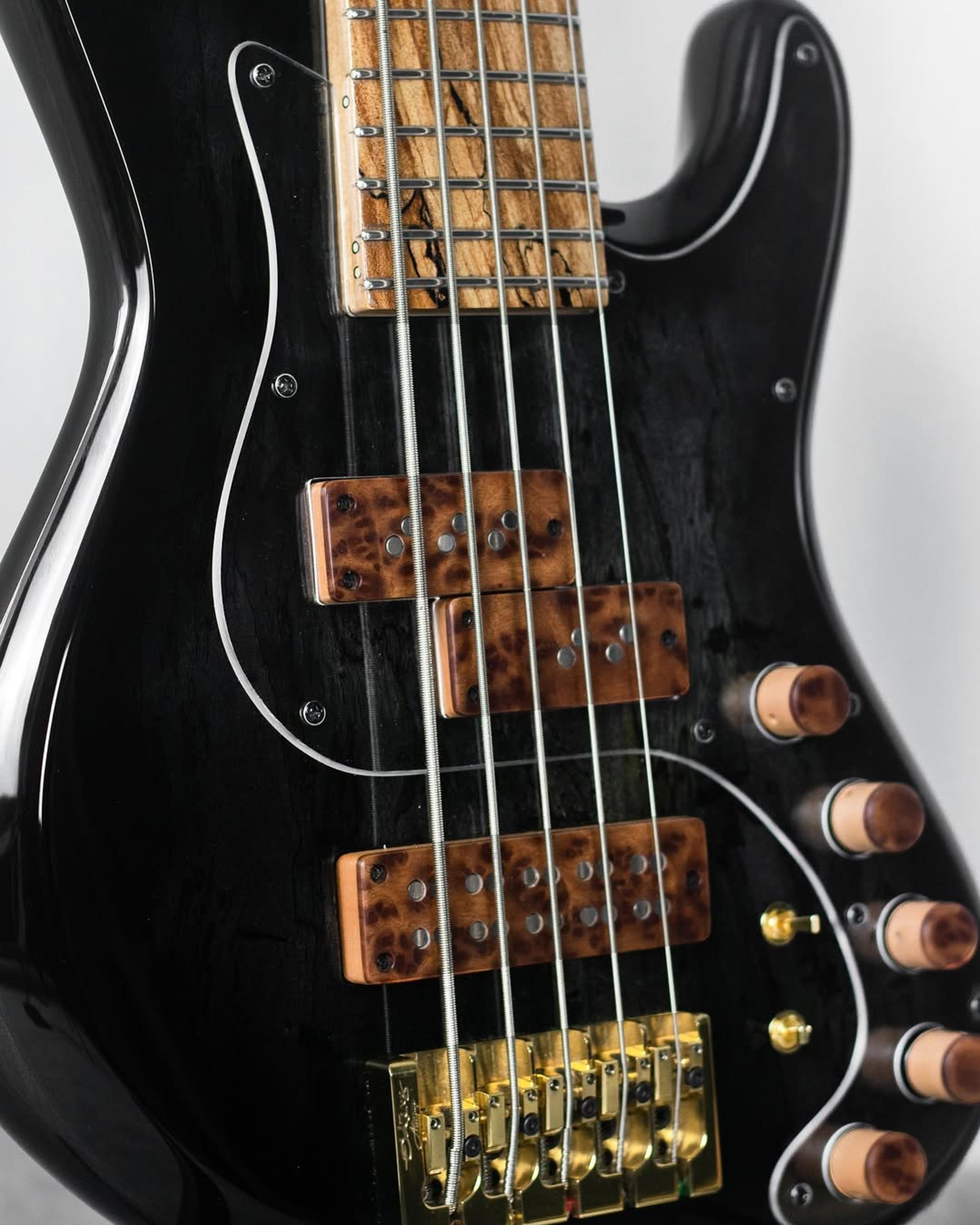 Side Body view of the ODIENG KJ 5 string bass