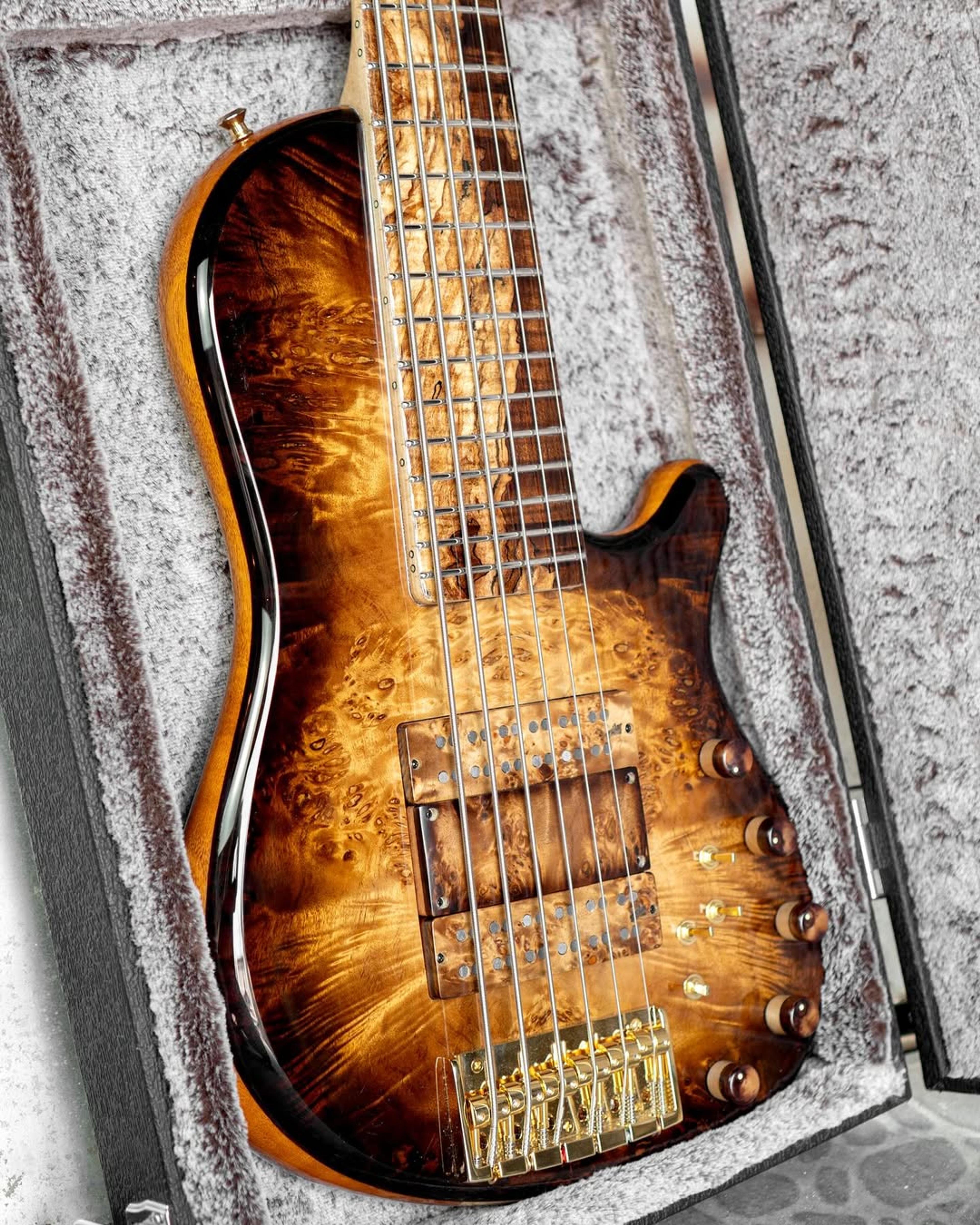 Side Body view of the ODIENG Nebula 6 string bass