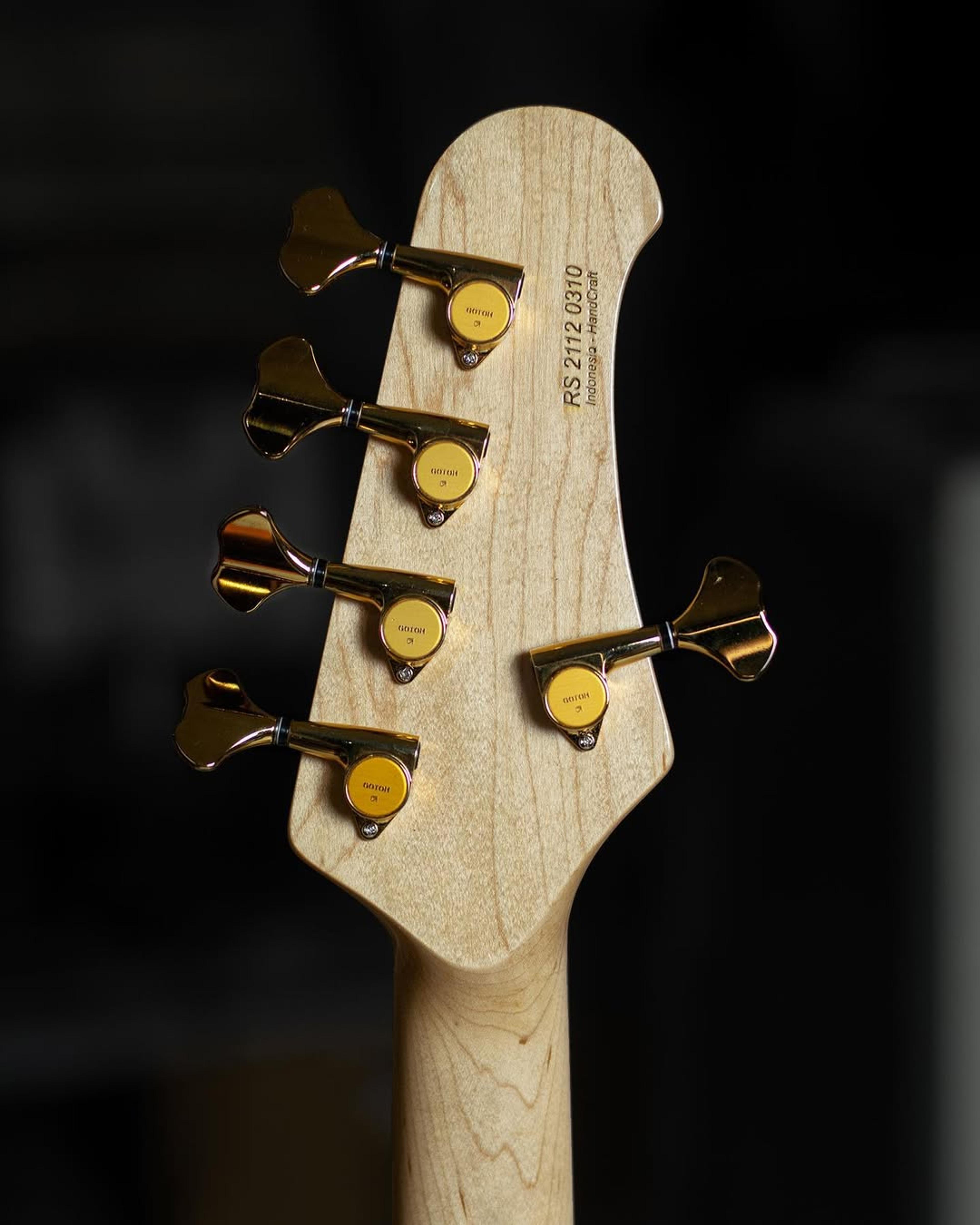 Back Headstock view of the ODIENG Viper 5 string bass
