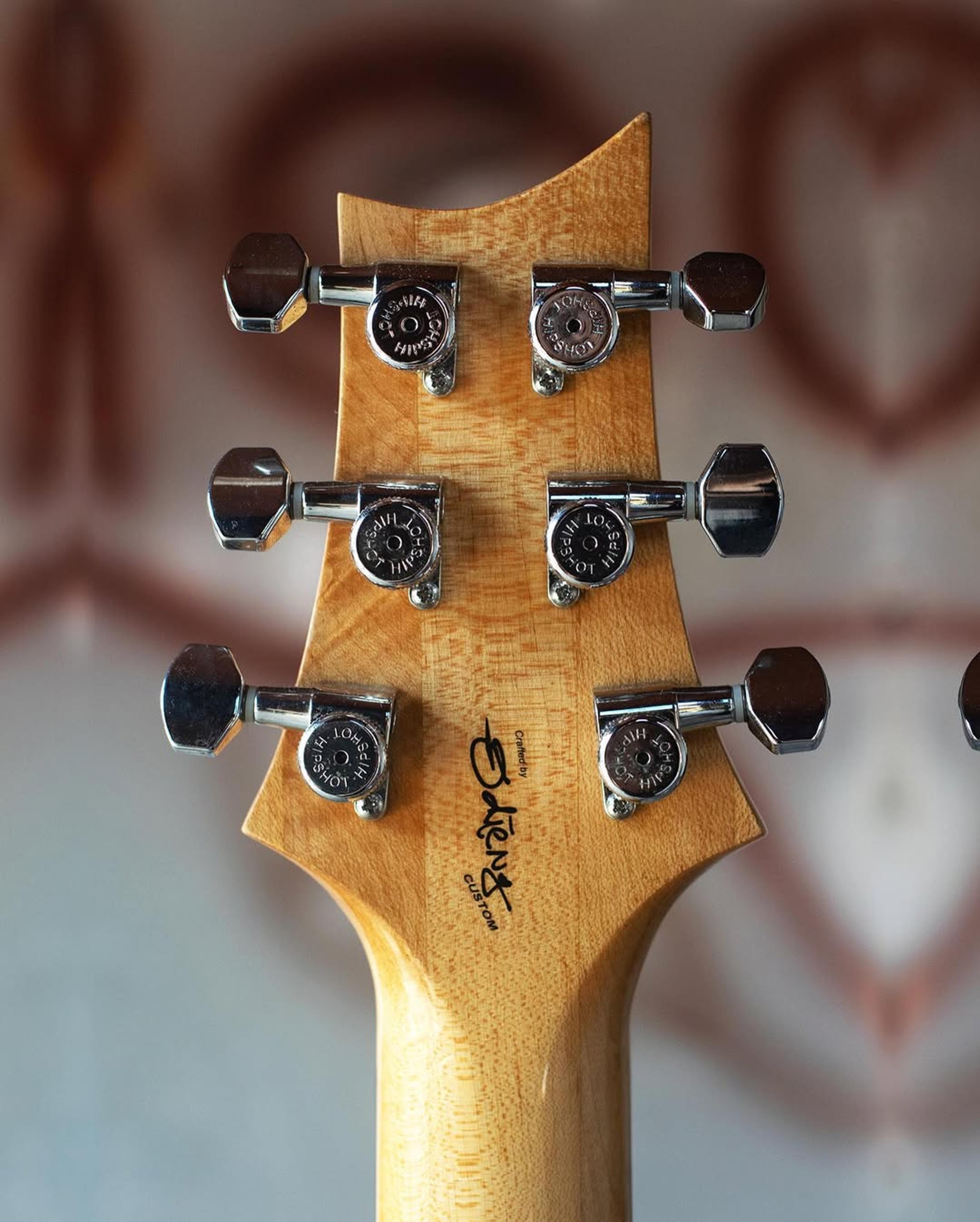 Back Headstock view of the ODIENG 6 string Guitar