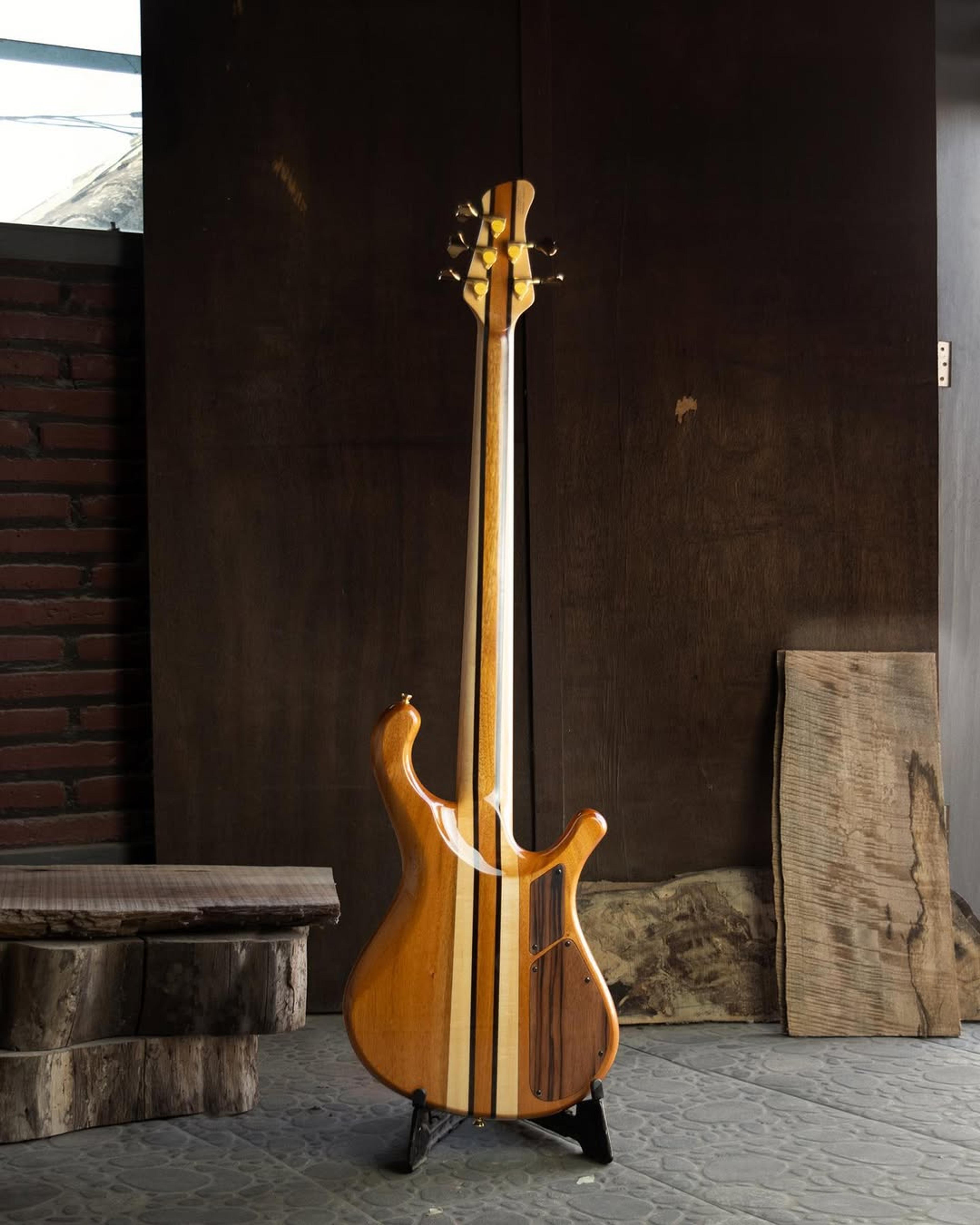 Full Back front view of the ODIENG RS Series 5 string bass
