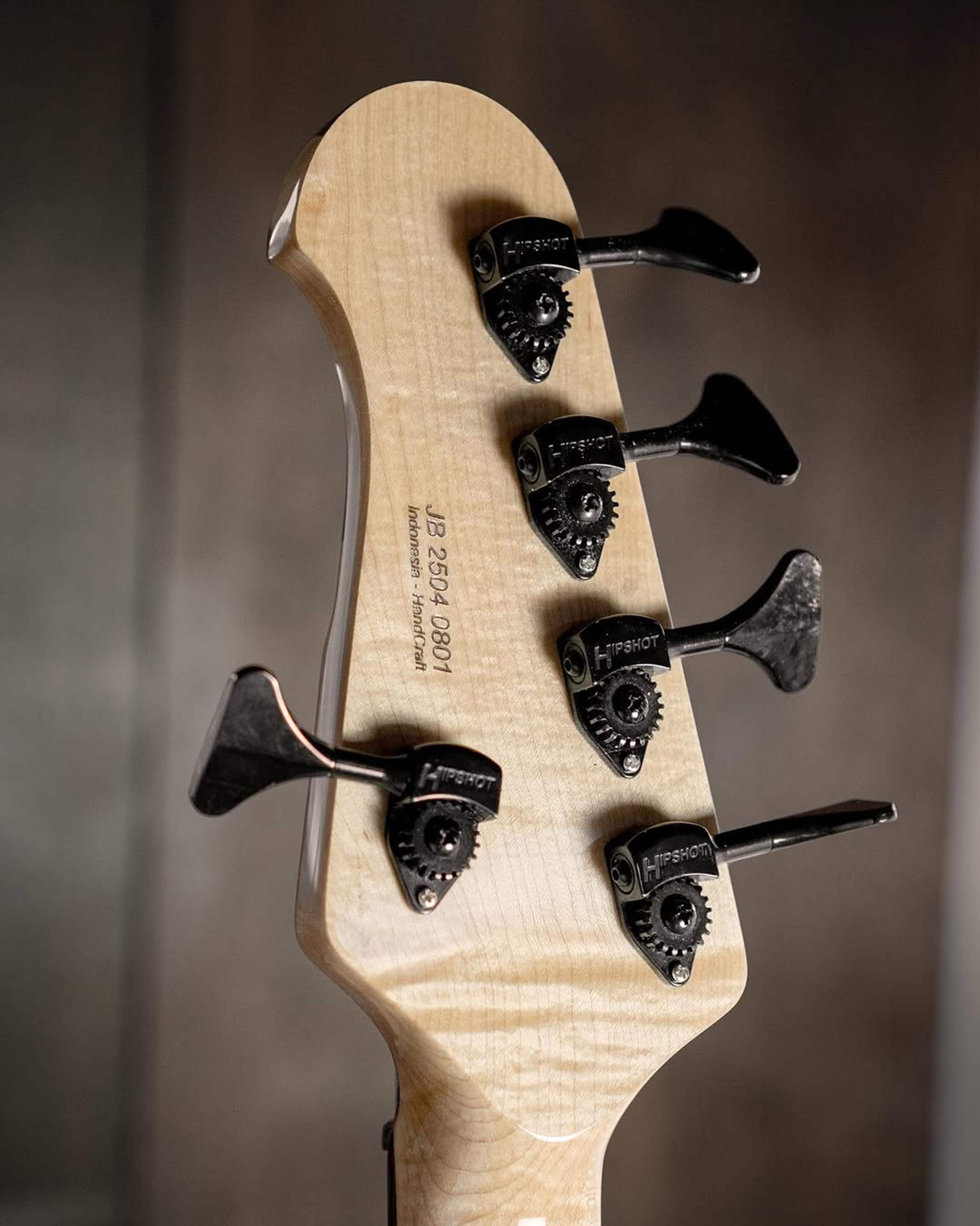 Back Headstock view of the ODIENG XJB 5 string bass
