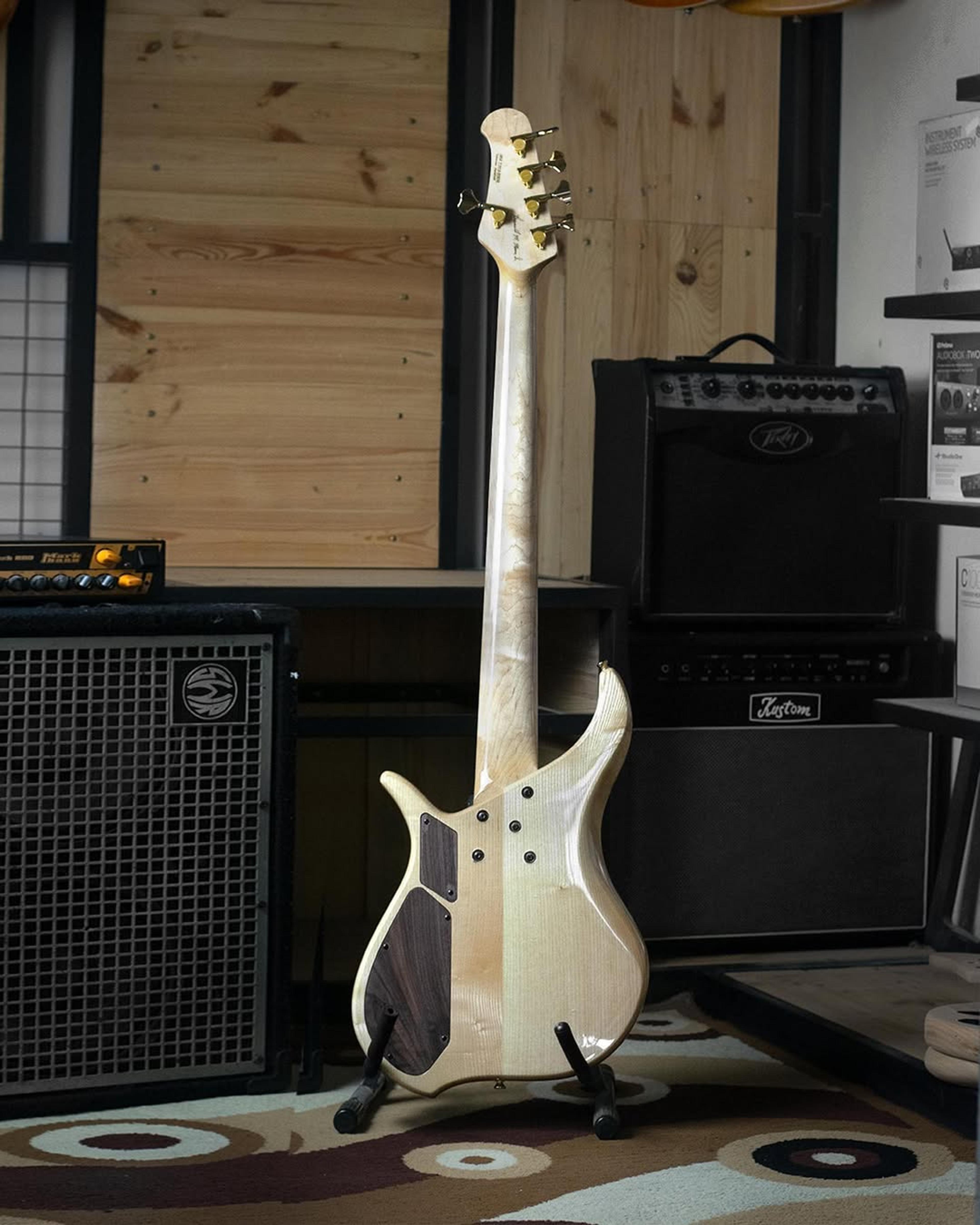 Full Back front view of the ODIENG Viper 5 string bass