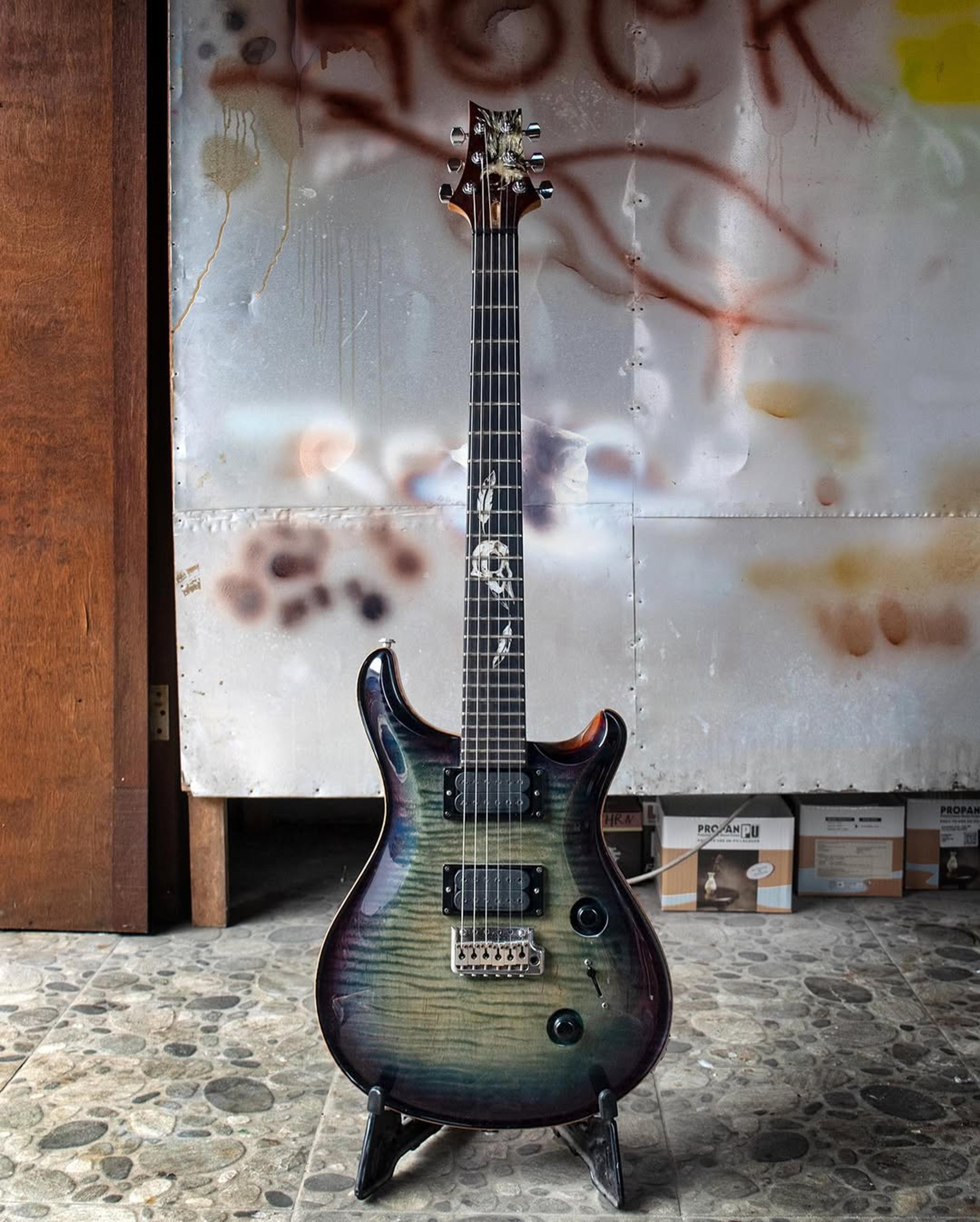 Full front view of the ODIENG 6 string Guitar