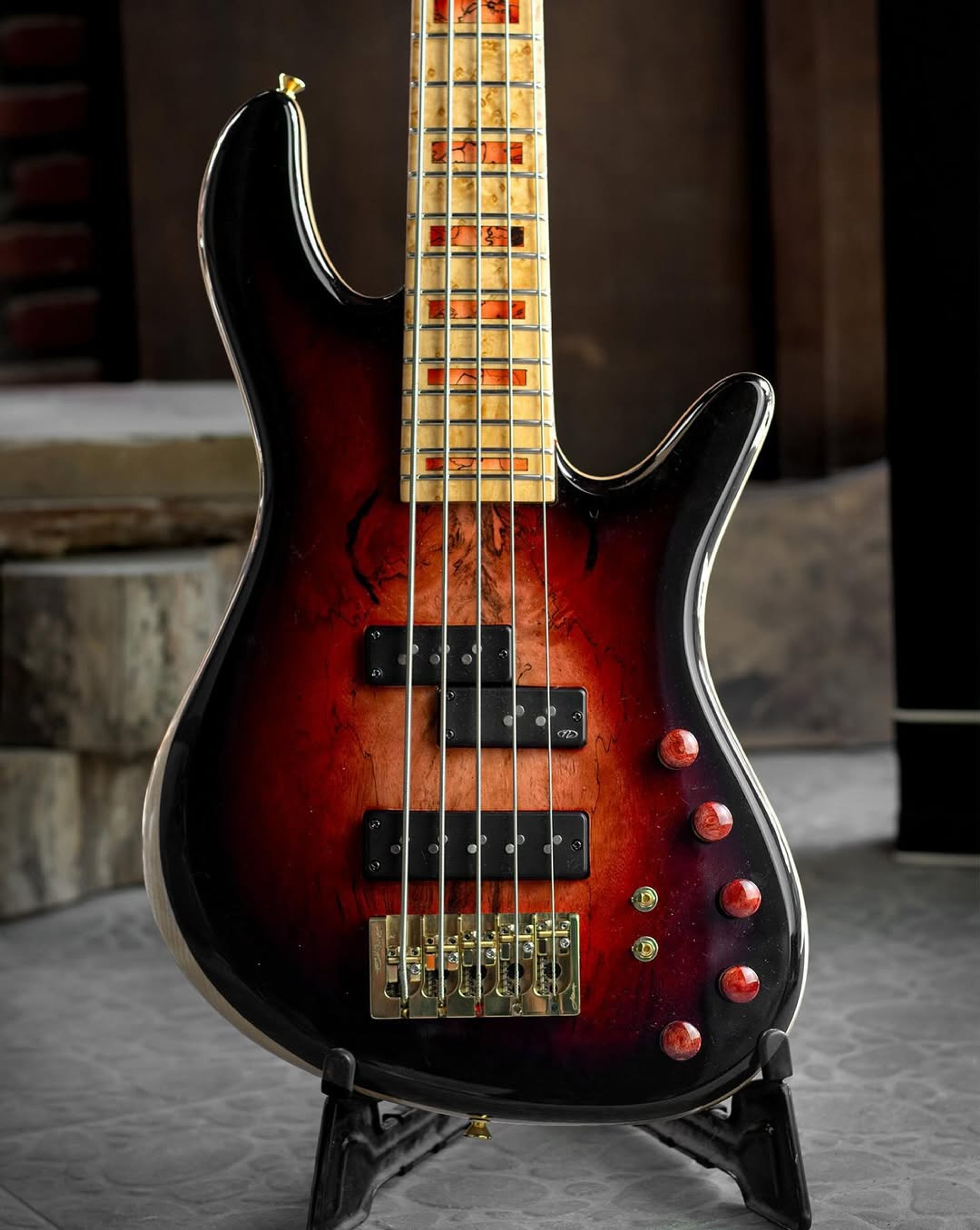 Front body view of the ODIENG INZ 5 string bass