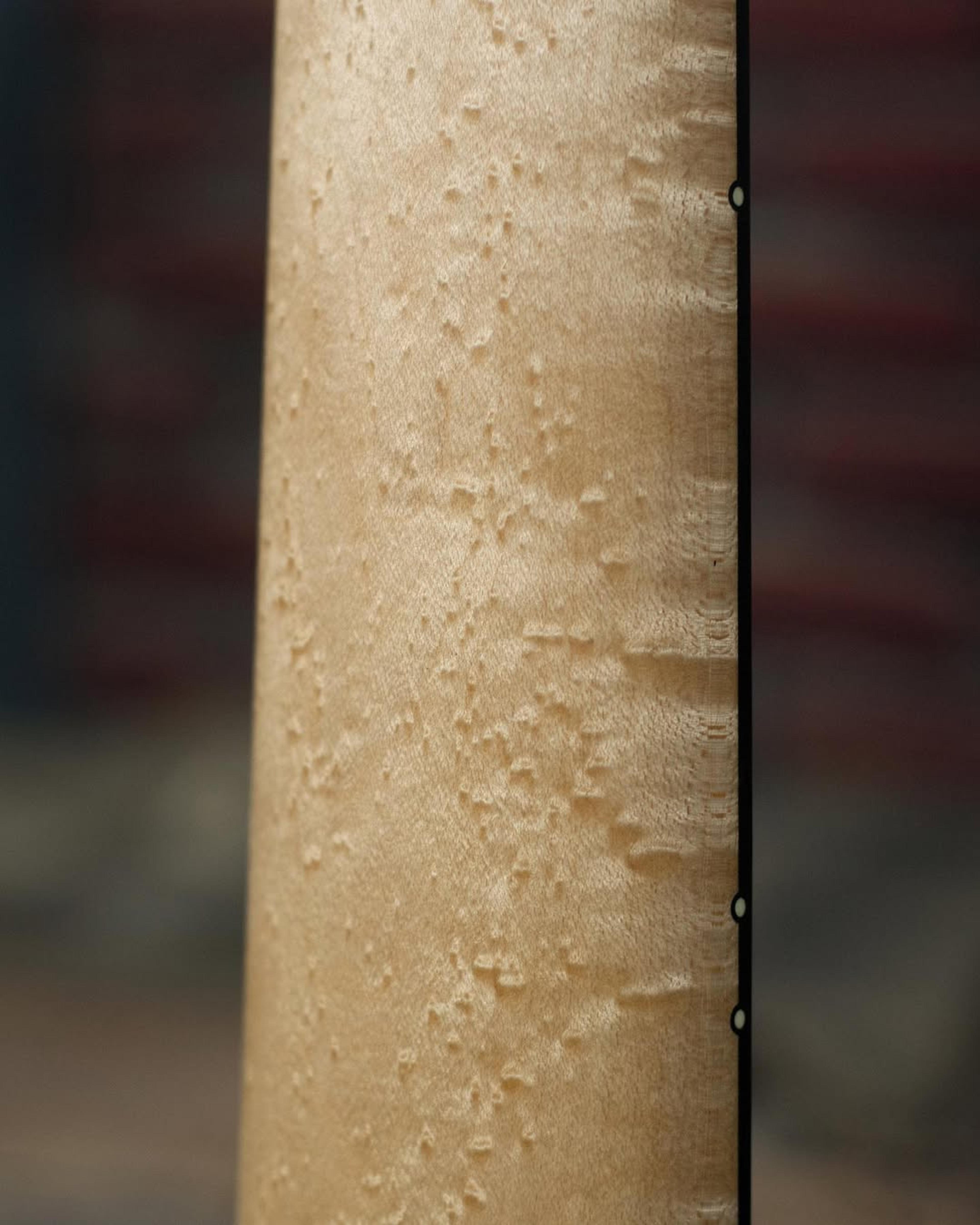 Back neck detail view of the ODIENG INZ 5 string bass