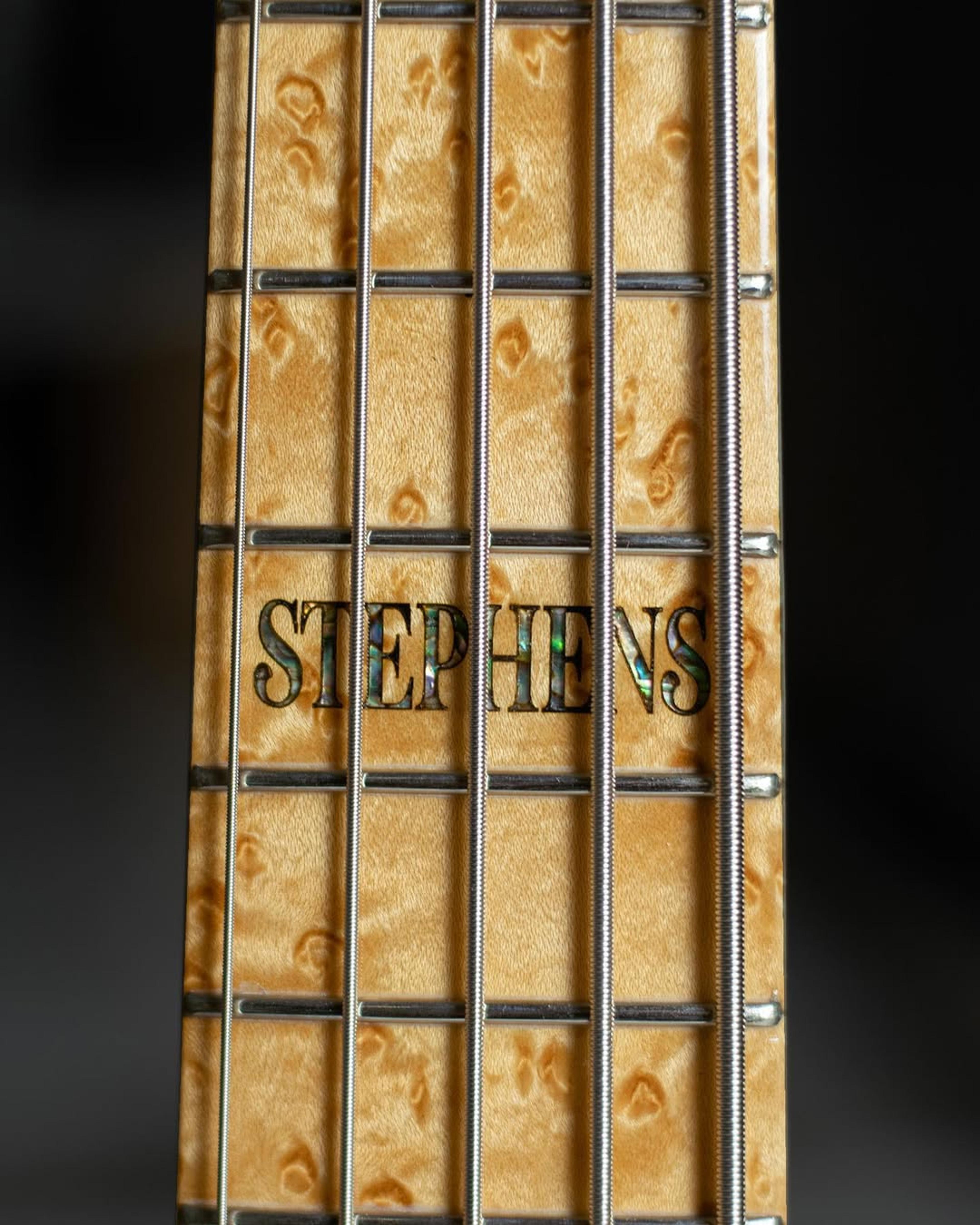 Front detail fretboard view of the ODIENG Viper 5 string bass