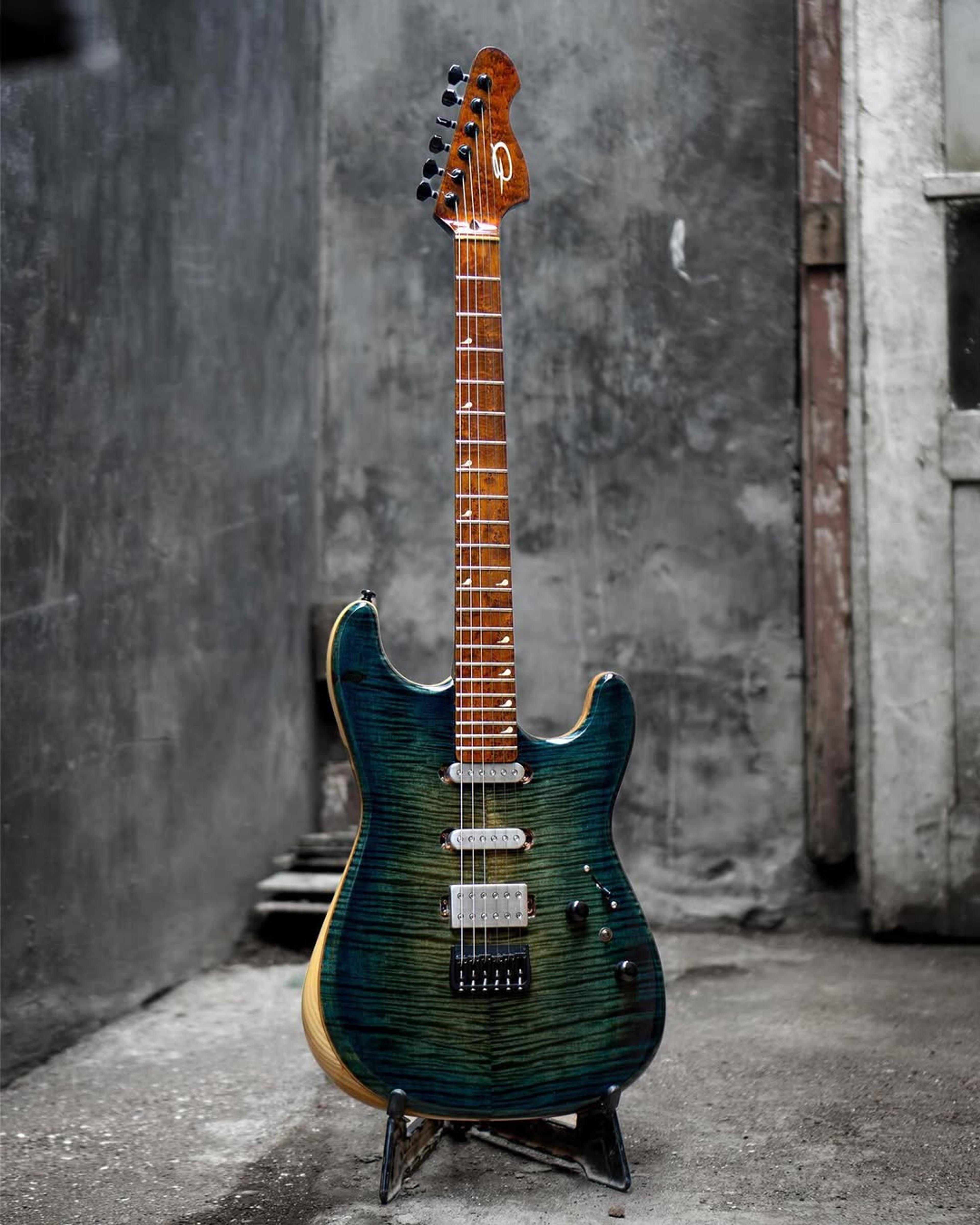 Full front view of the ODIENG EF Series 3 6 string Guitar