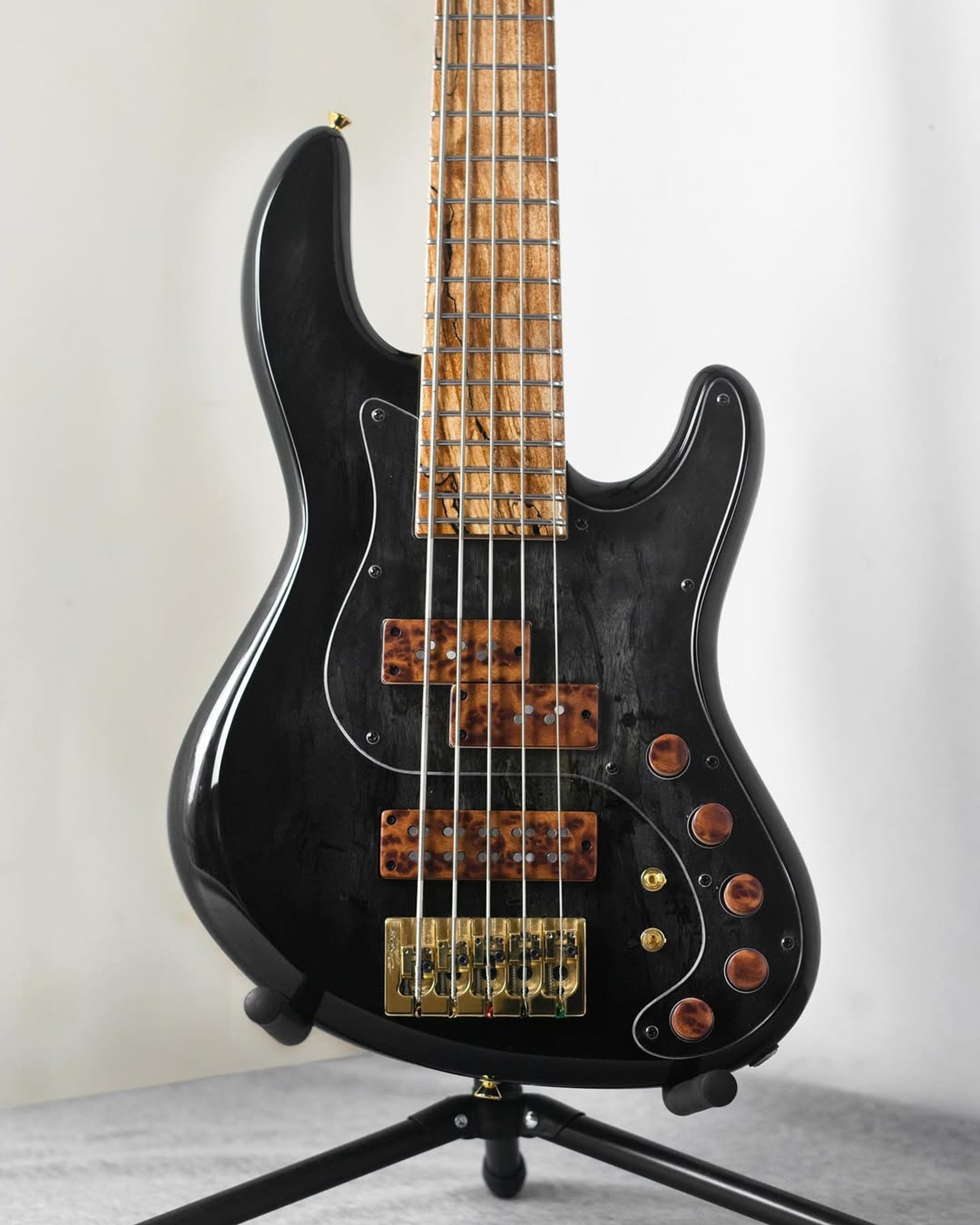 Front body view of the ODIENG KJ 5 string bass