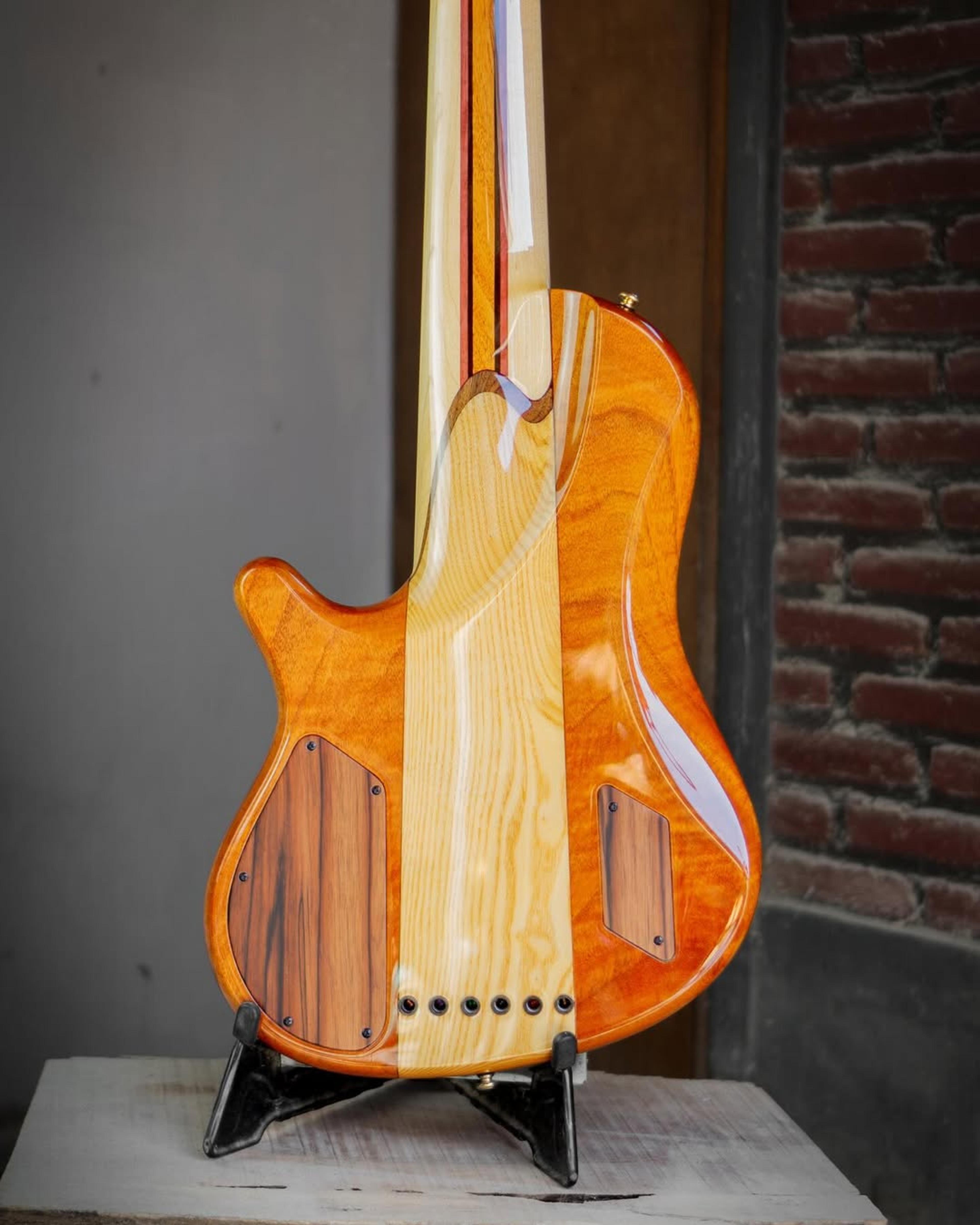 Back body view of the ODIENG Series Nebula 6 string bass