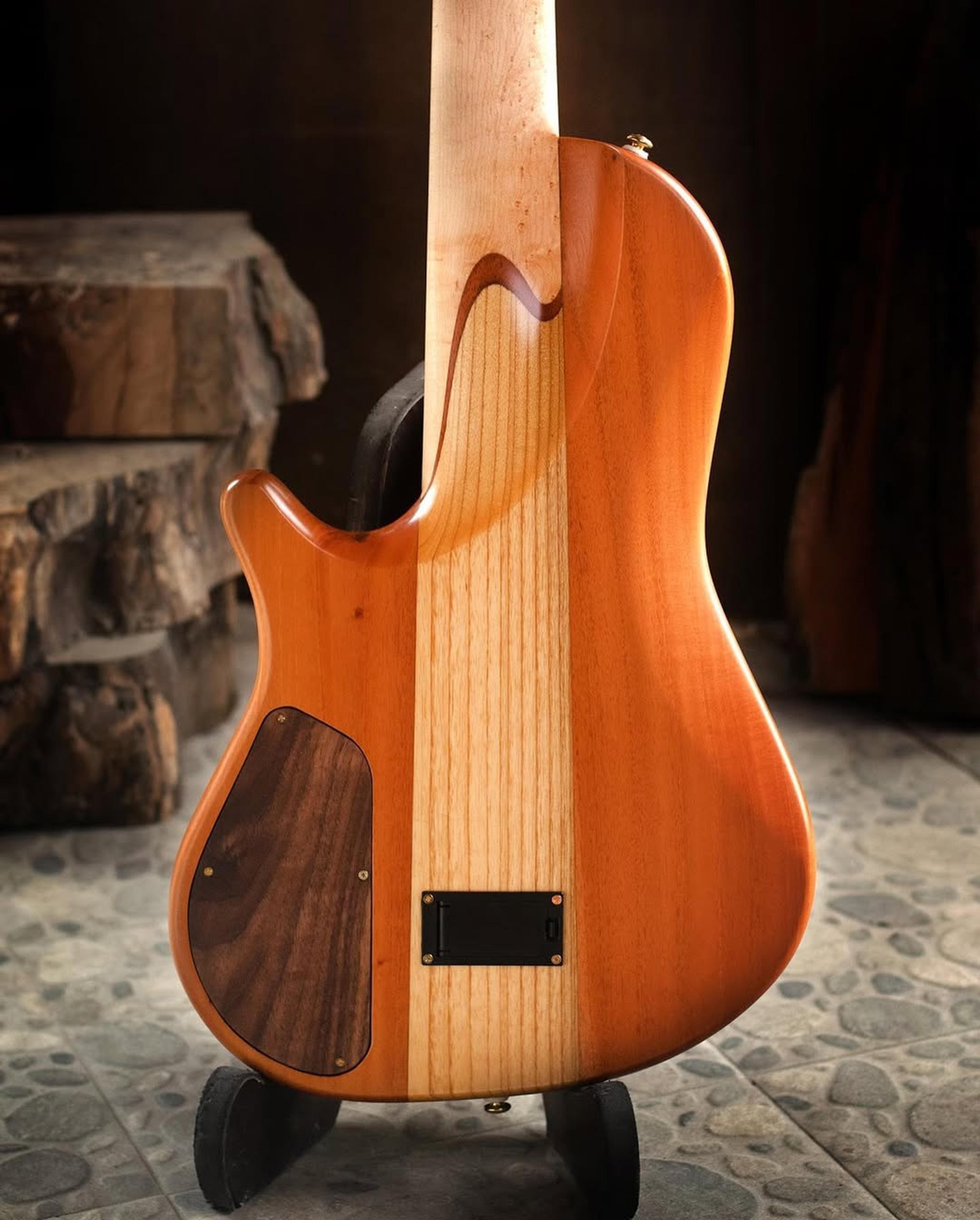 Back body view of the ODIENG Series Nebula 5 string bass