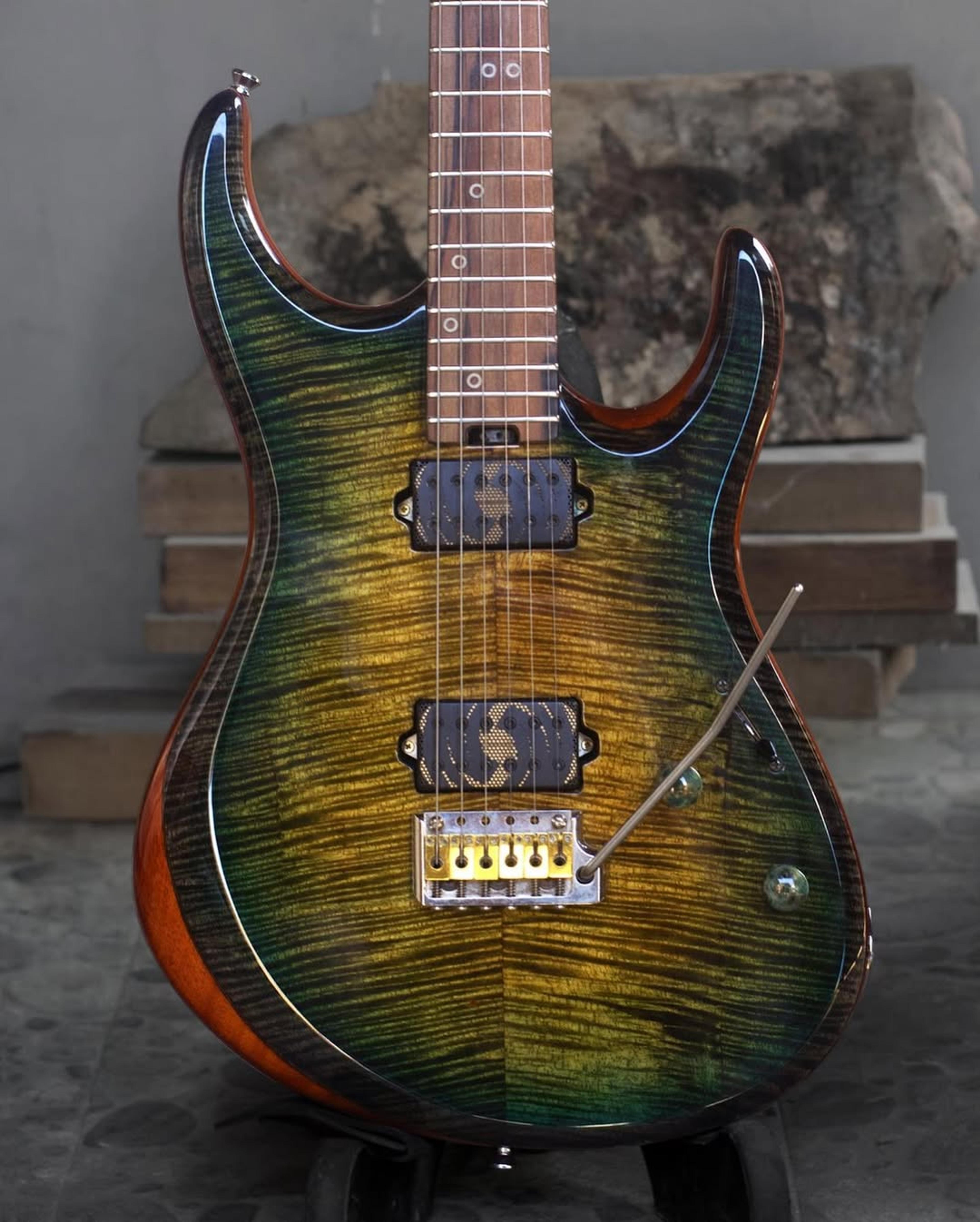 Front body view of the ODIENG Series 5 6 string Guitar