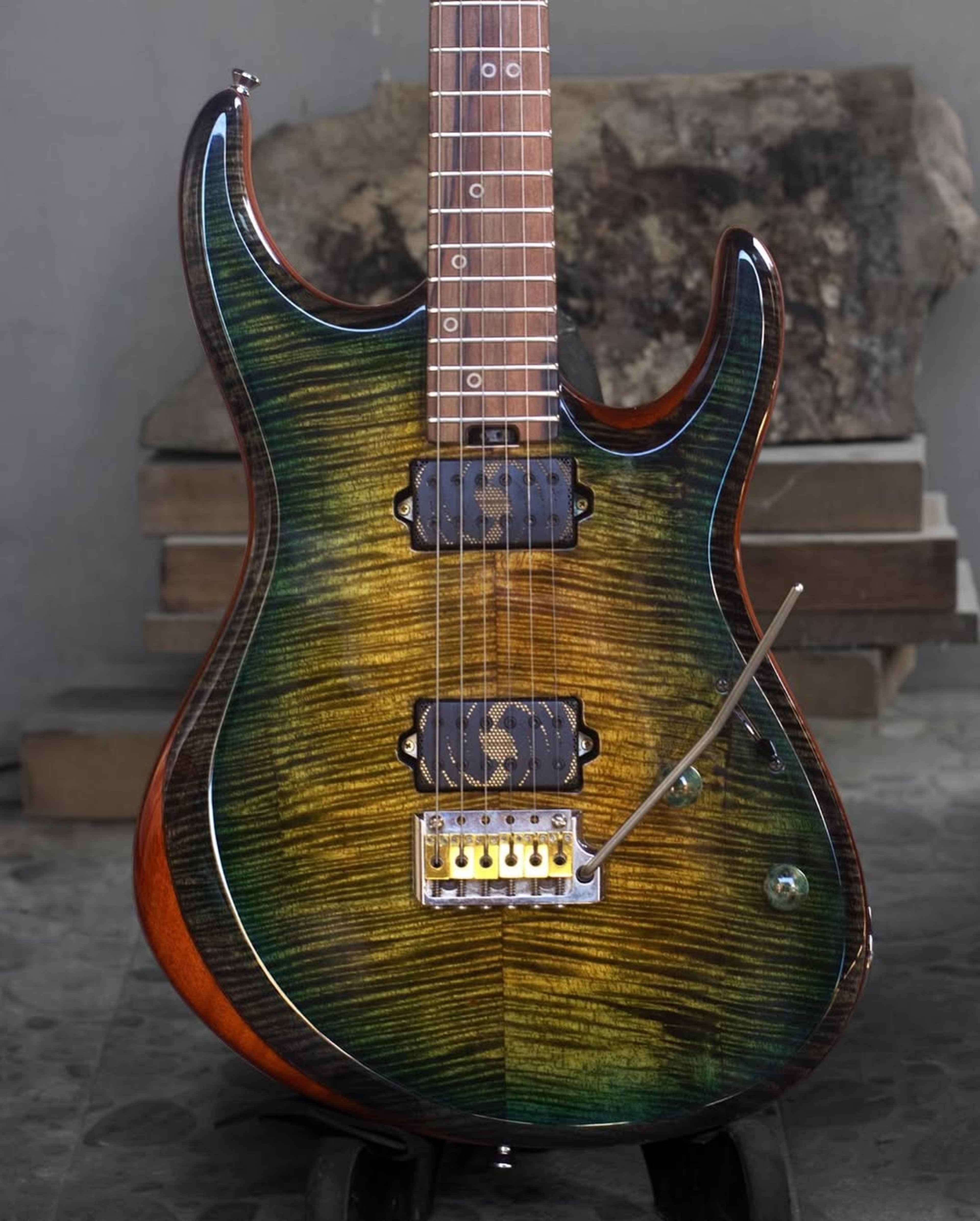 Front body view of the ODIENG Series 5 6 string Guitar