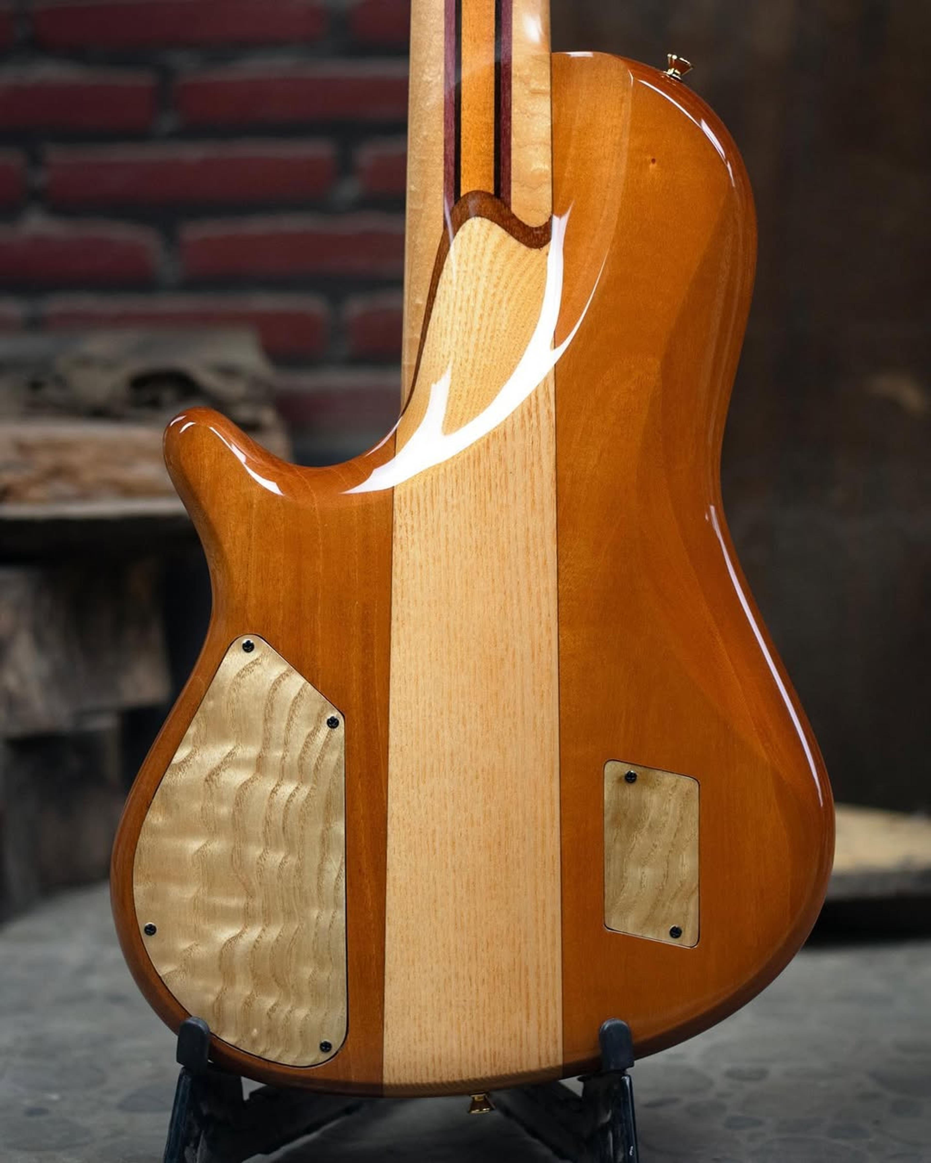 Back body view of the ODIENG Nebula 5 string bass