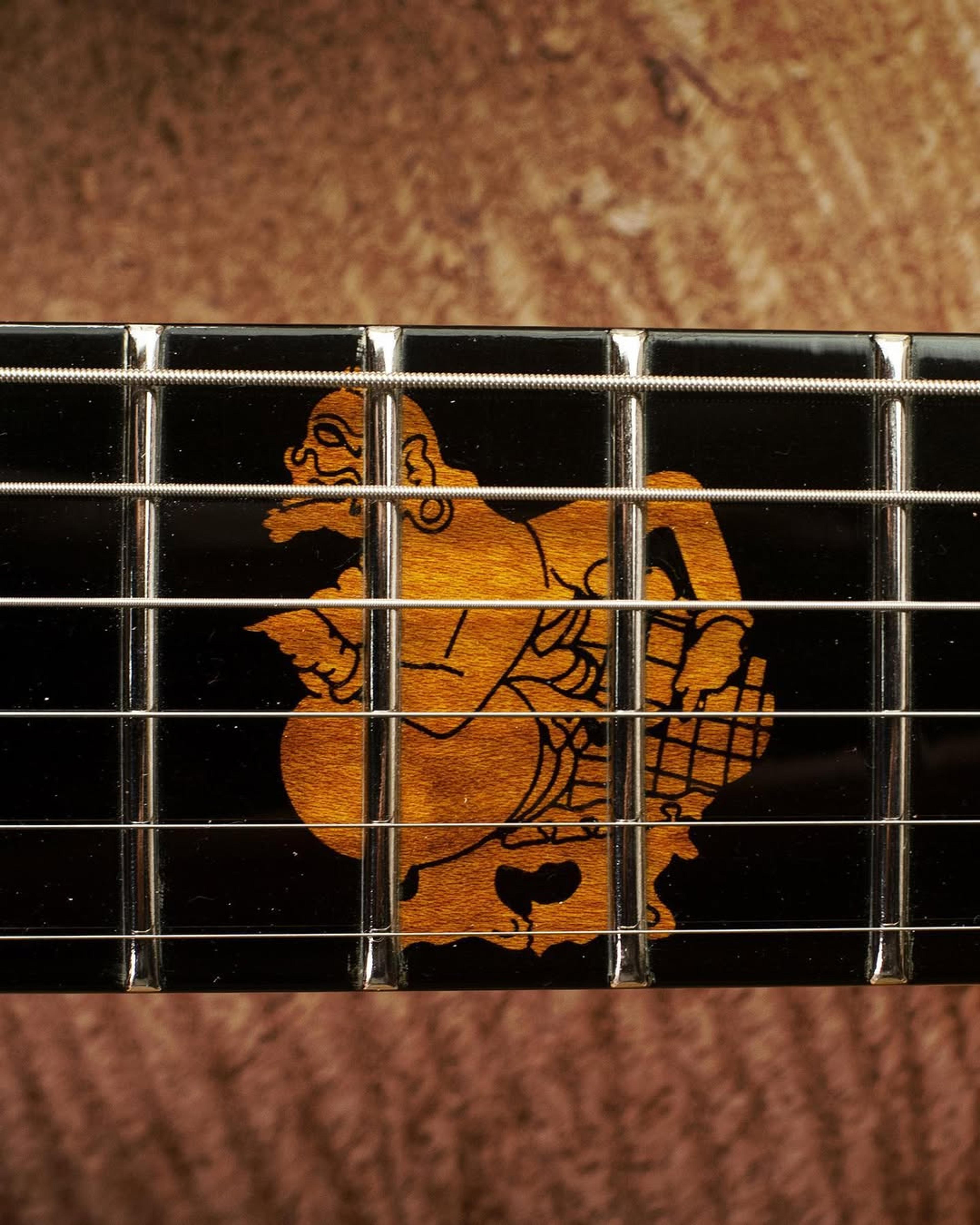 Front detail fretboard view of the Odieng RWS 6 string Guitar