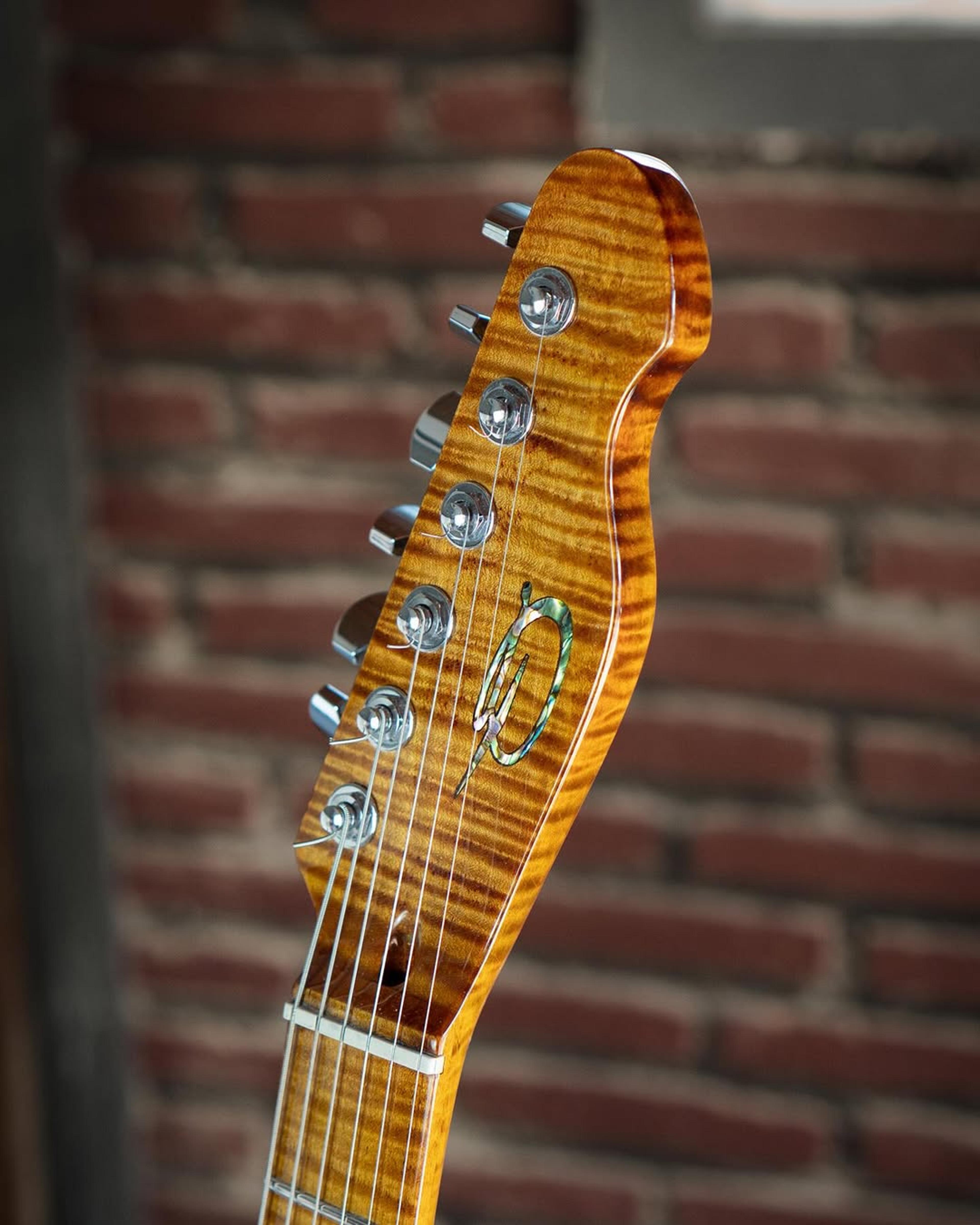Front Headstock view of the  ODIENG Parama Guitar 6 string Guitar