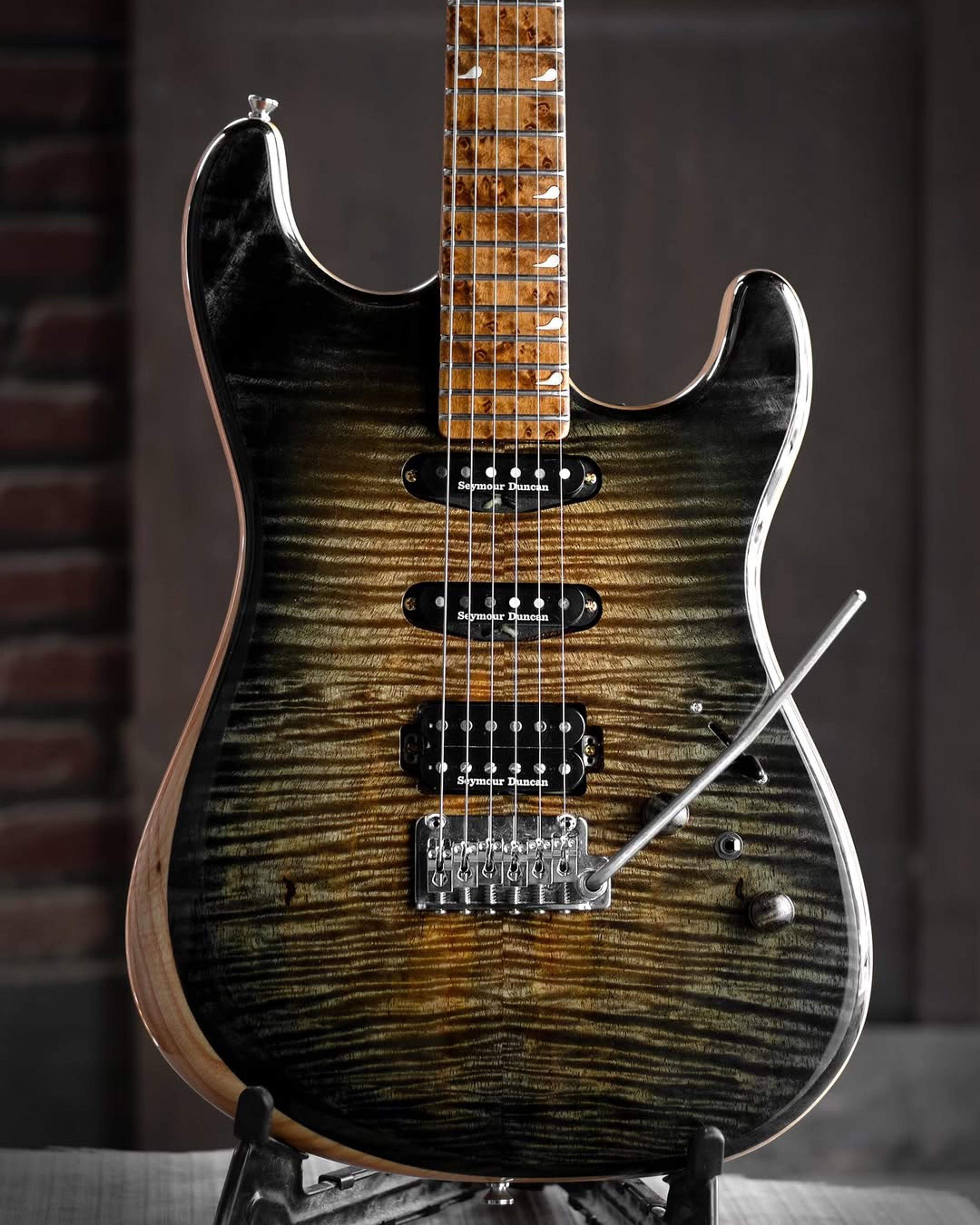Front body view of the ODIENG El Signature 6 string Guitar