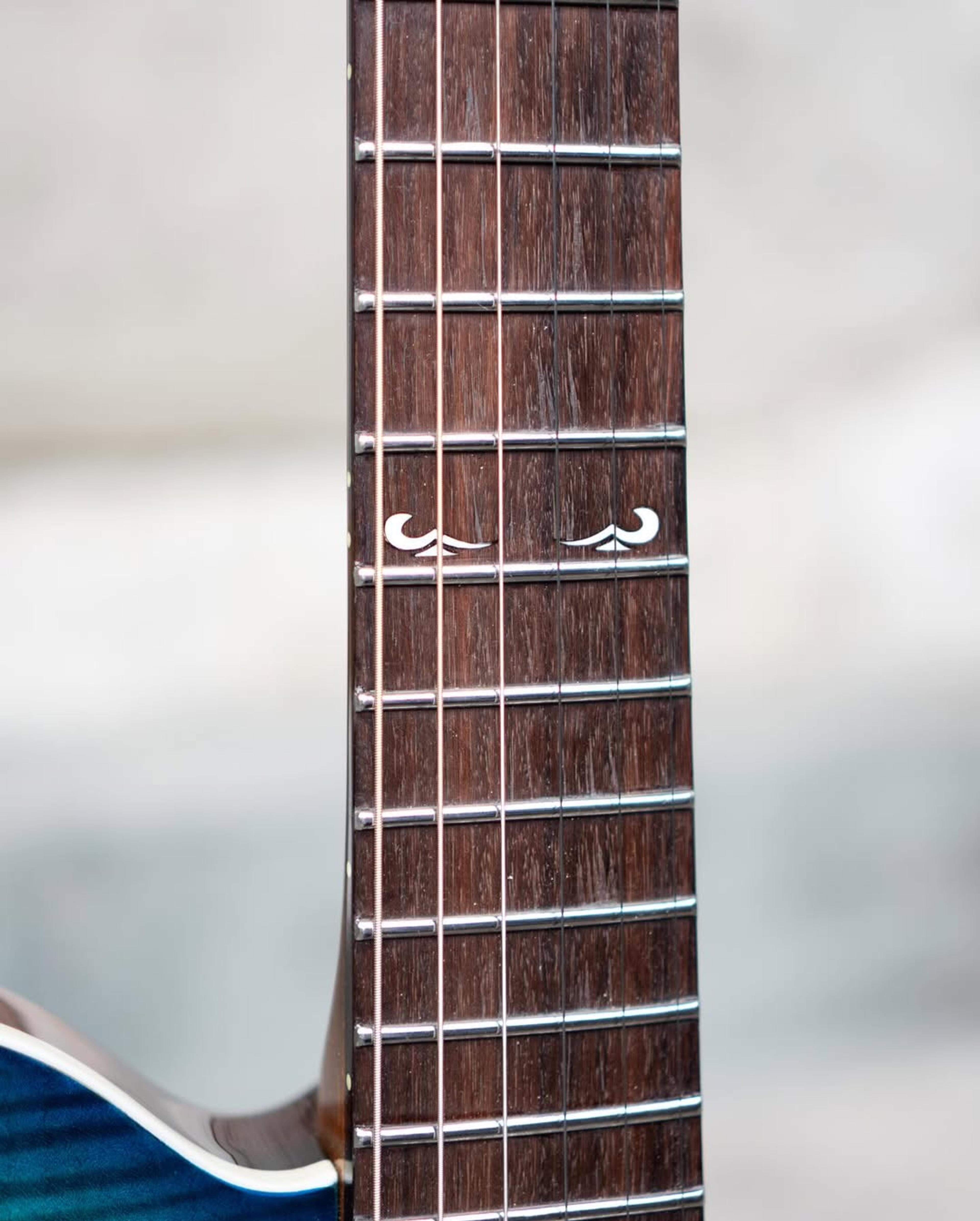 Front detail fretboard view of the EF Parama Guitar 6 string Guitar