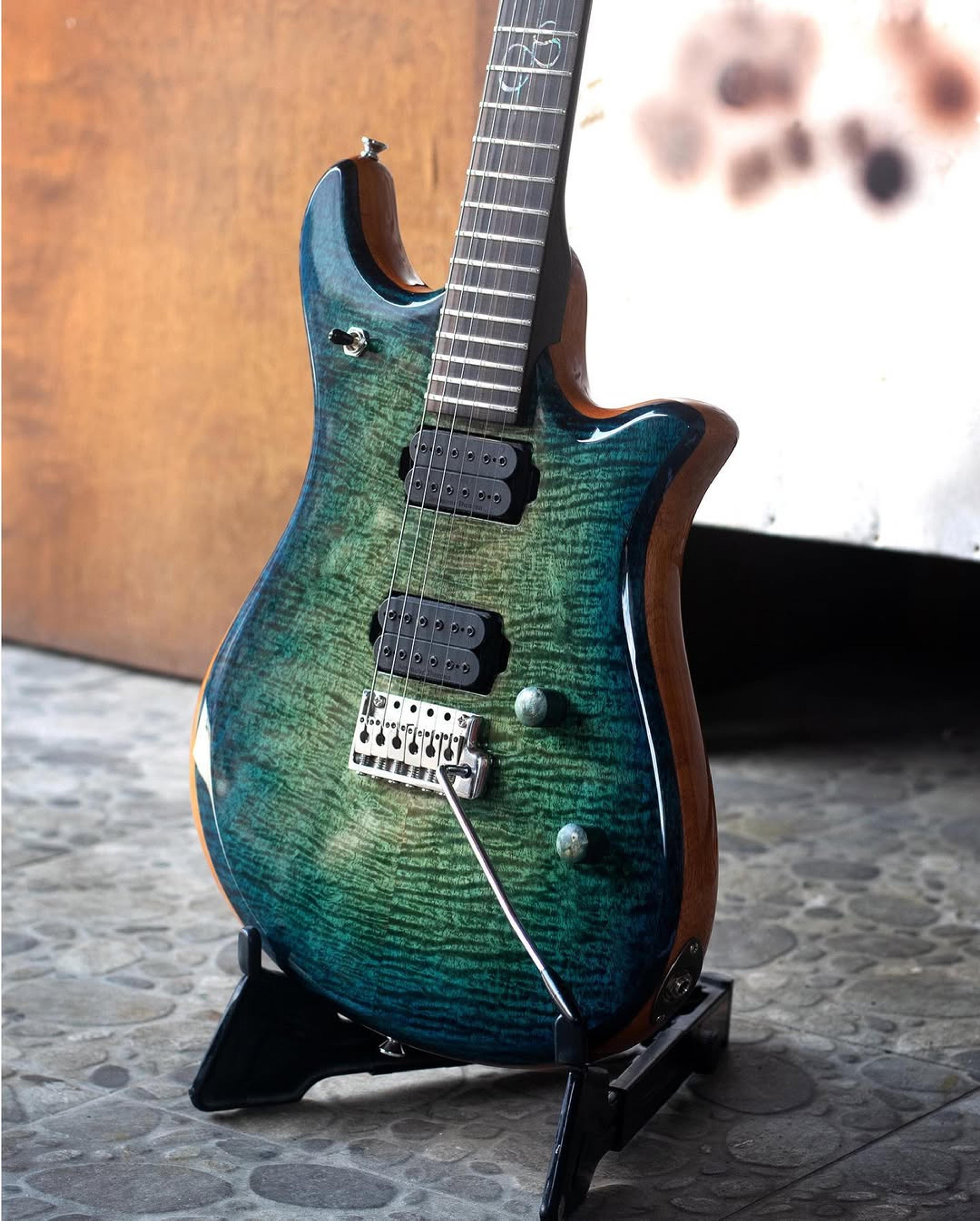Side Body view of the ODIENG Neptune 6 string Guitar