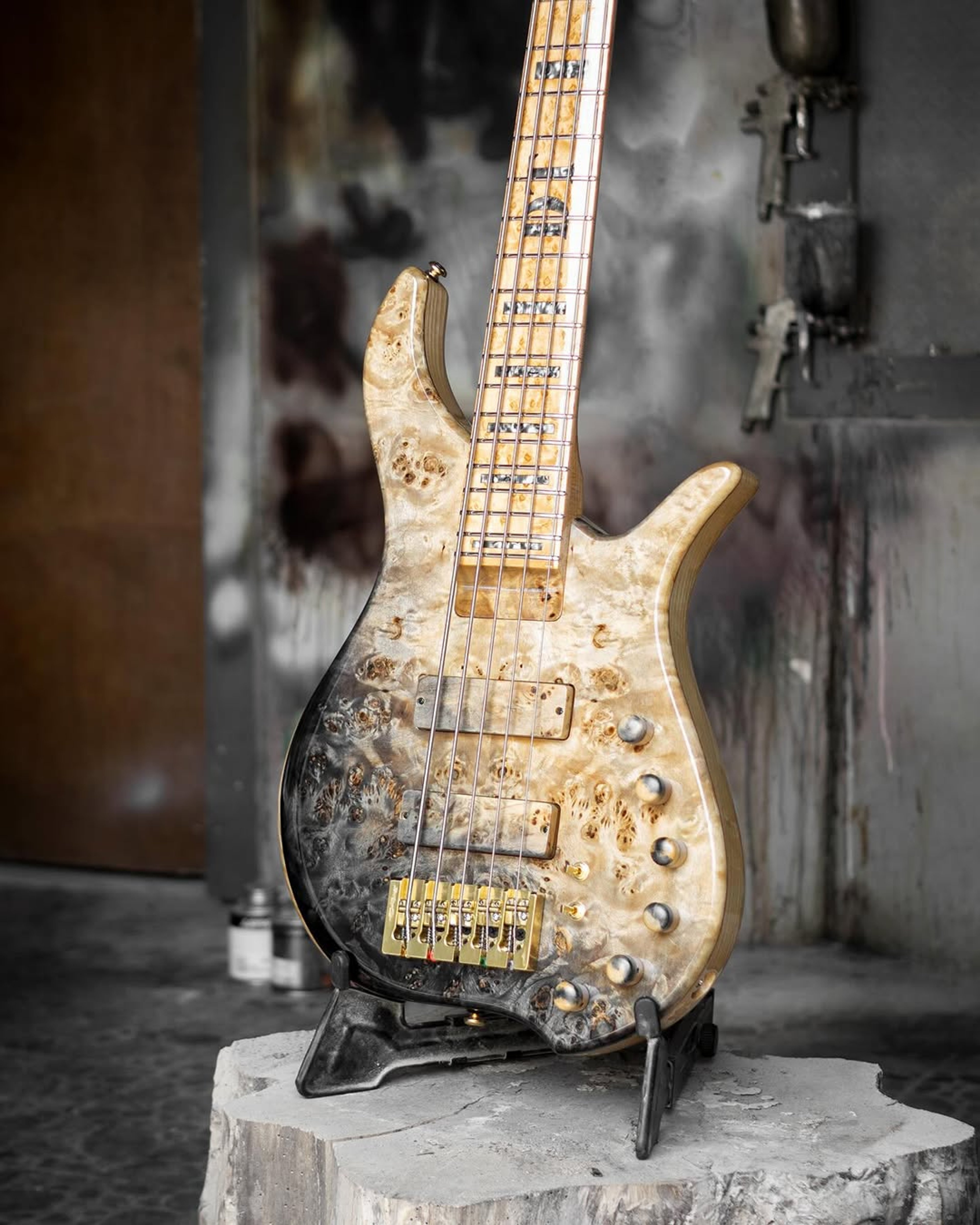 Front body view of the ODIENG Viper 5 string bass