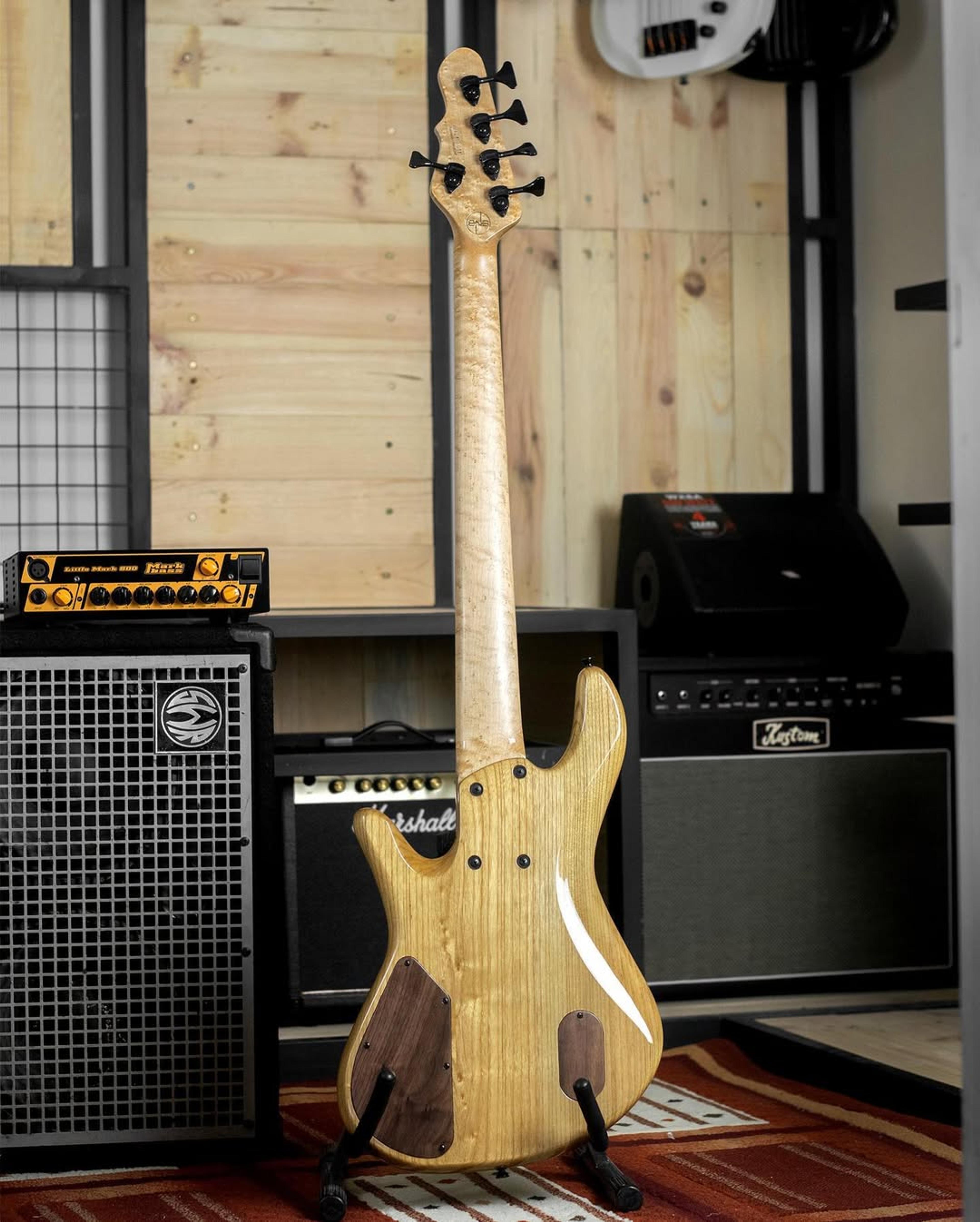 Full Back front view of the ODIENG Corvette 5 string bass