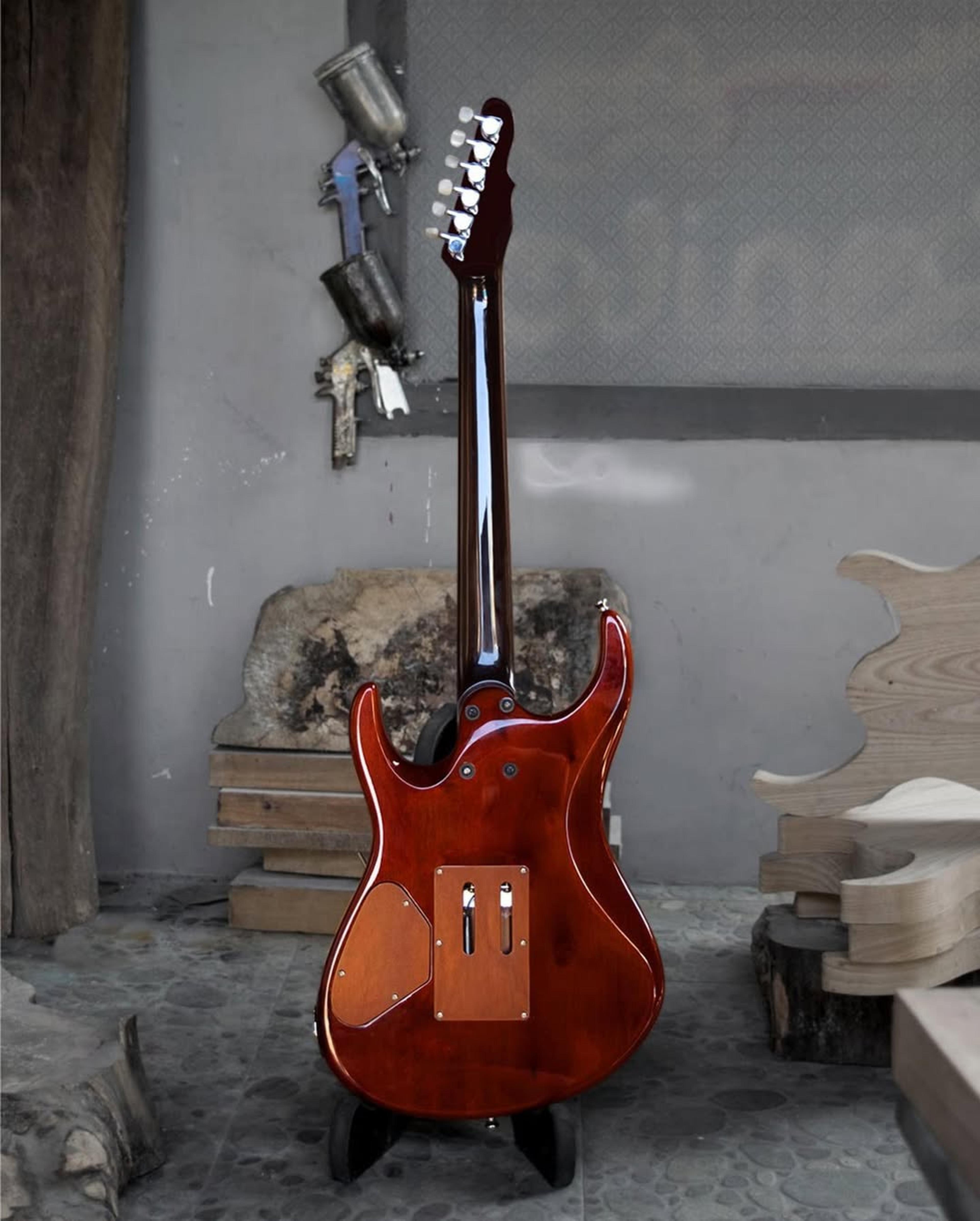 Full Back front view of the ODIENG Series 5 6 string Guitar