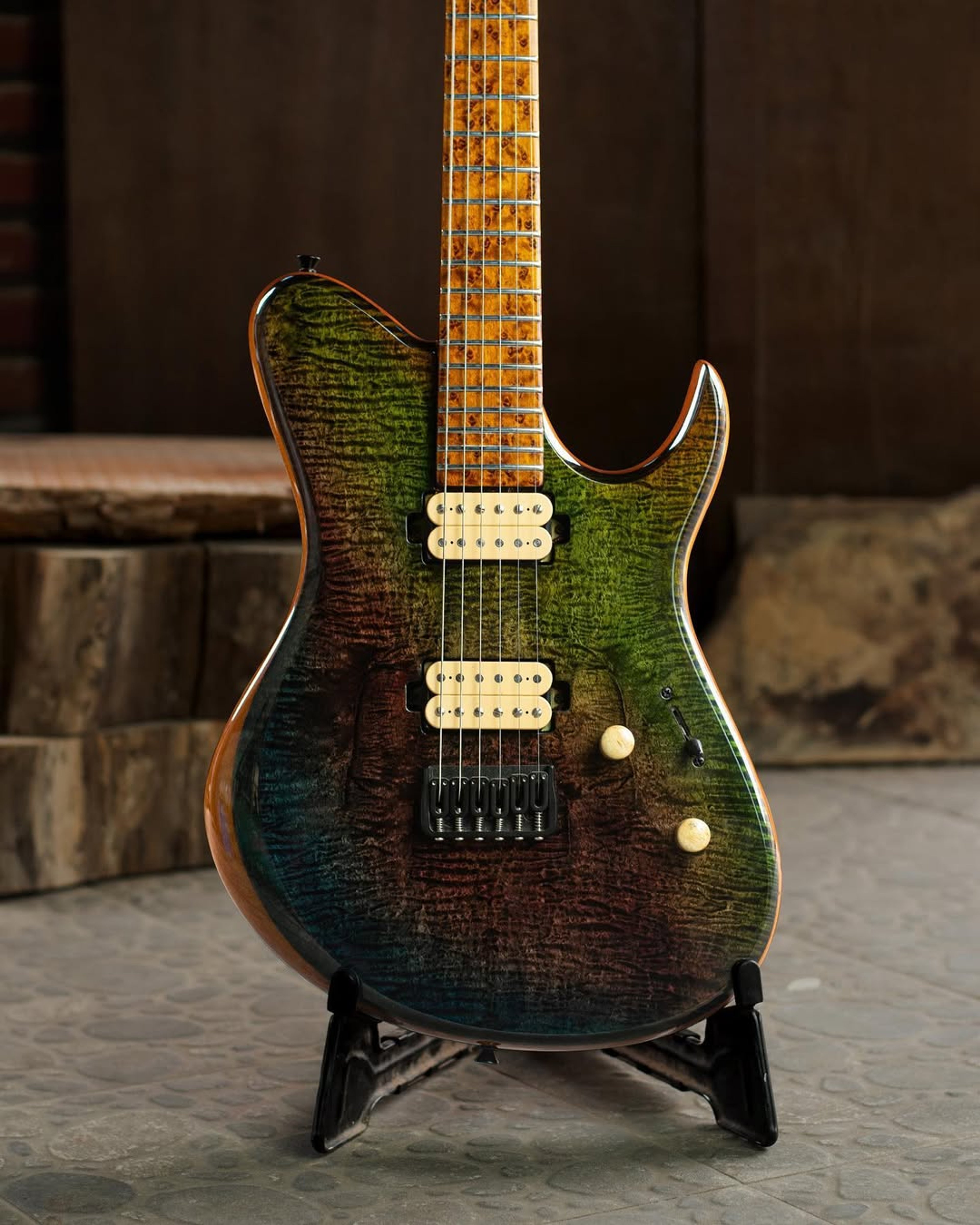 Front body view of the ODIENG Anthea 6 string Guitar