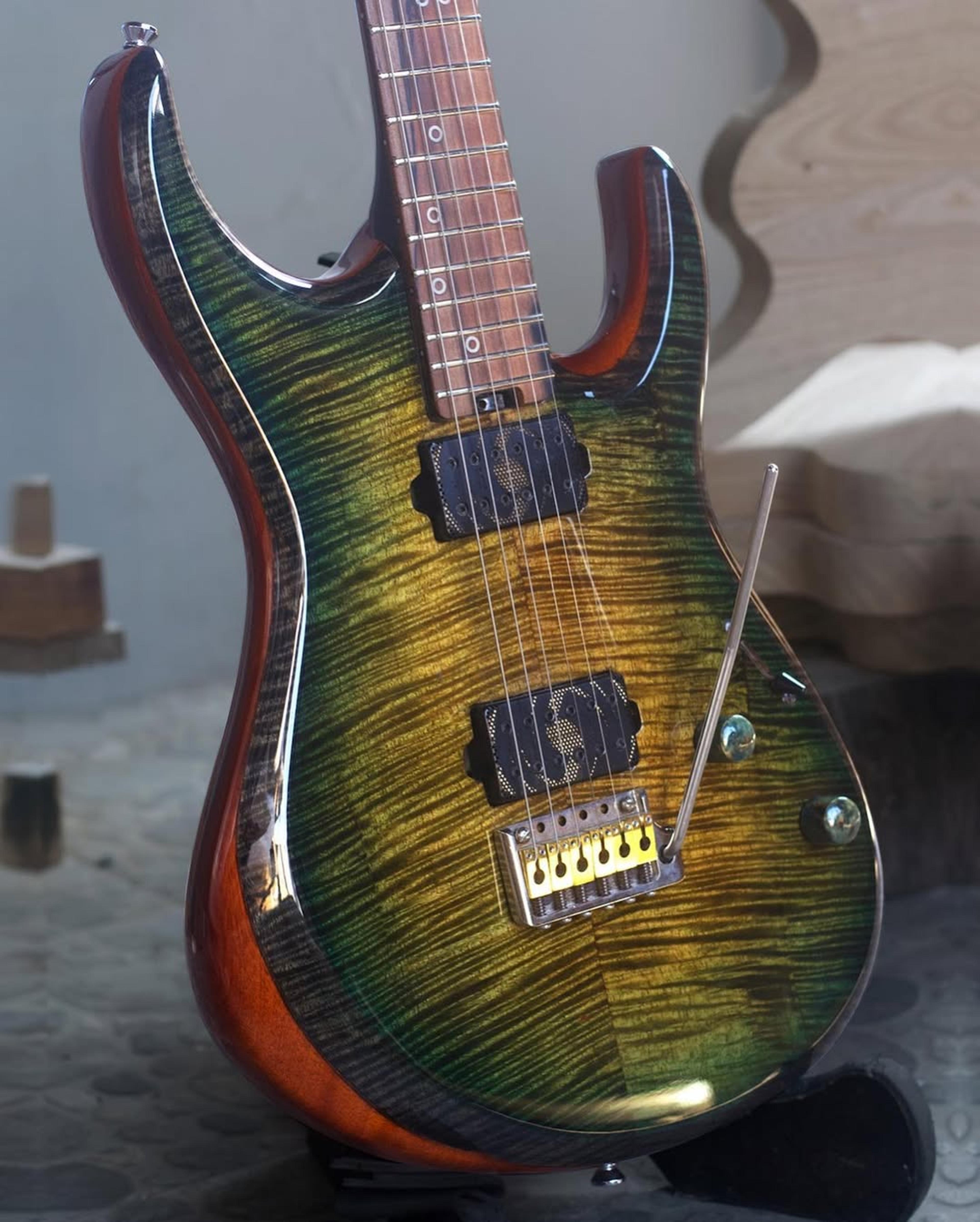 Side Body view of the ODIENG Series 5 6 string Guitar