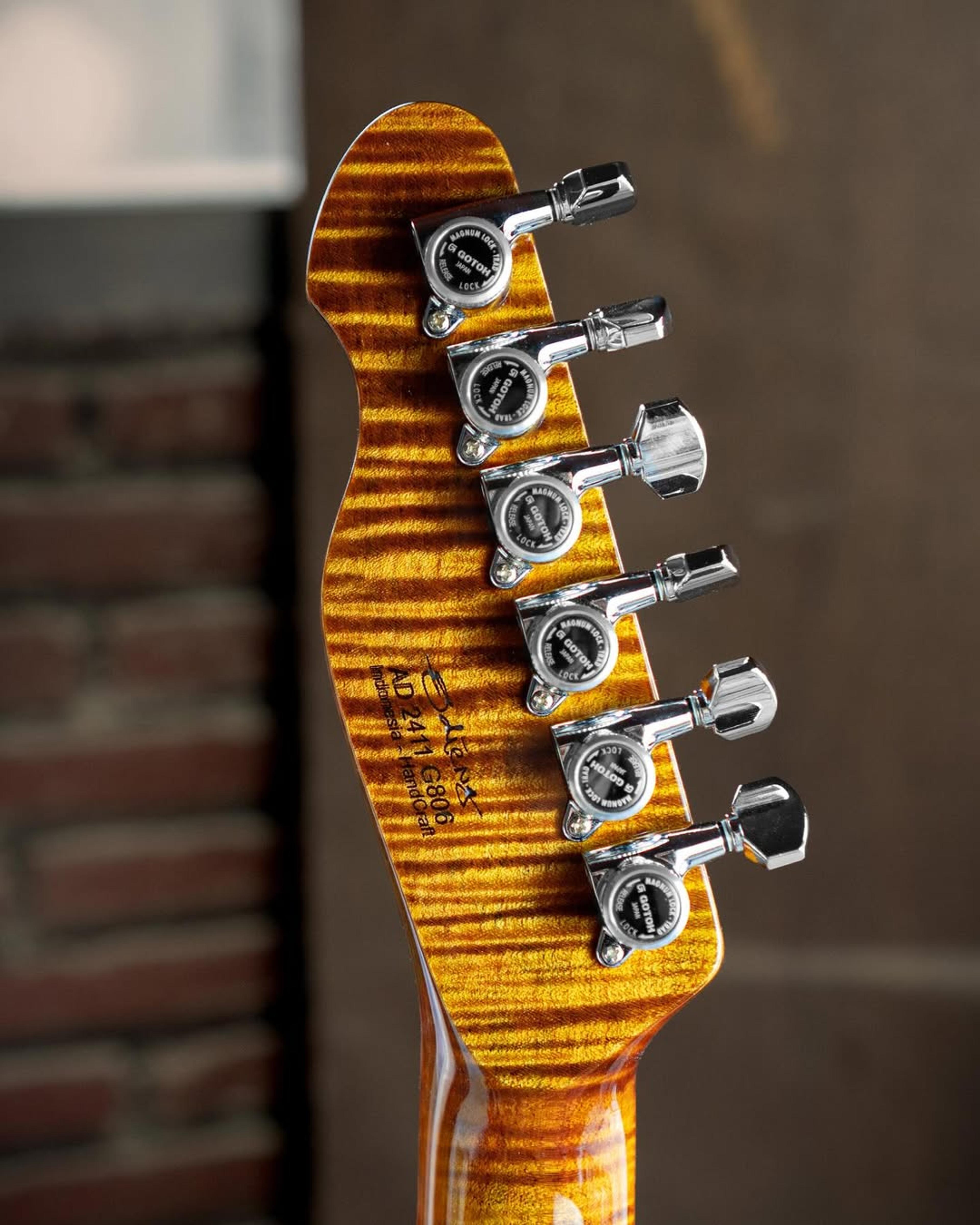 Back Headstock view of the ODIENG Parama Guitar 6 string Guitar