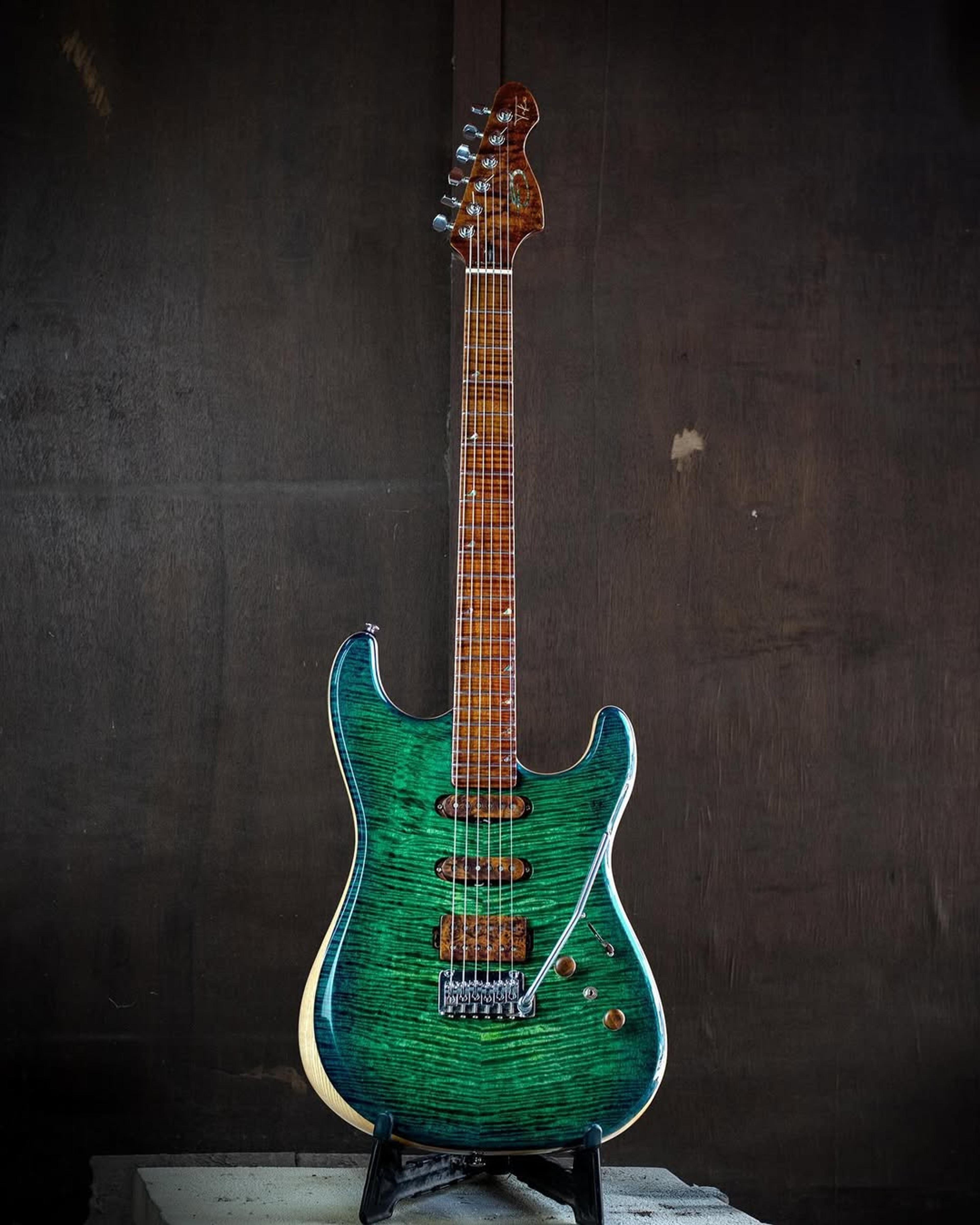 Full front view of the ODIENG EF Series 3 6 string Guitar