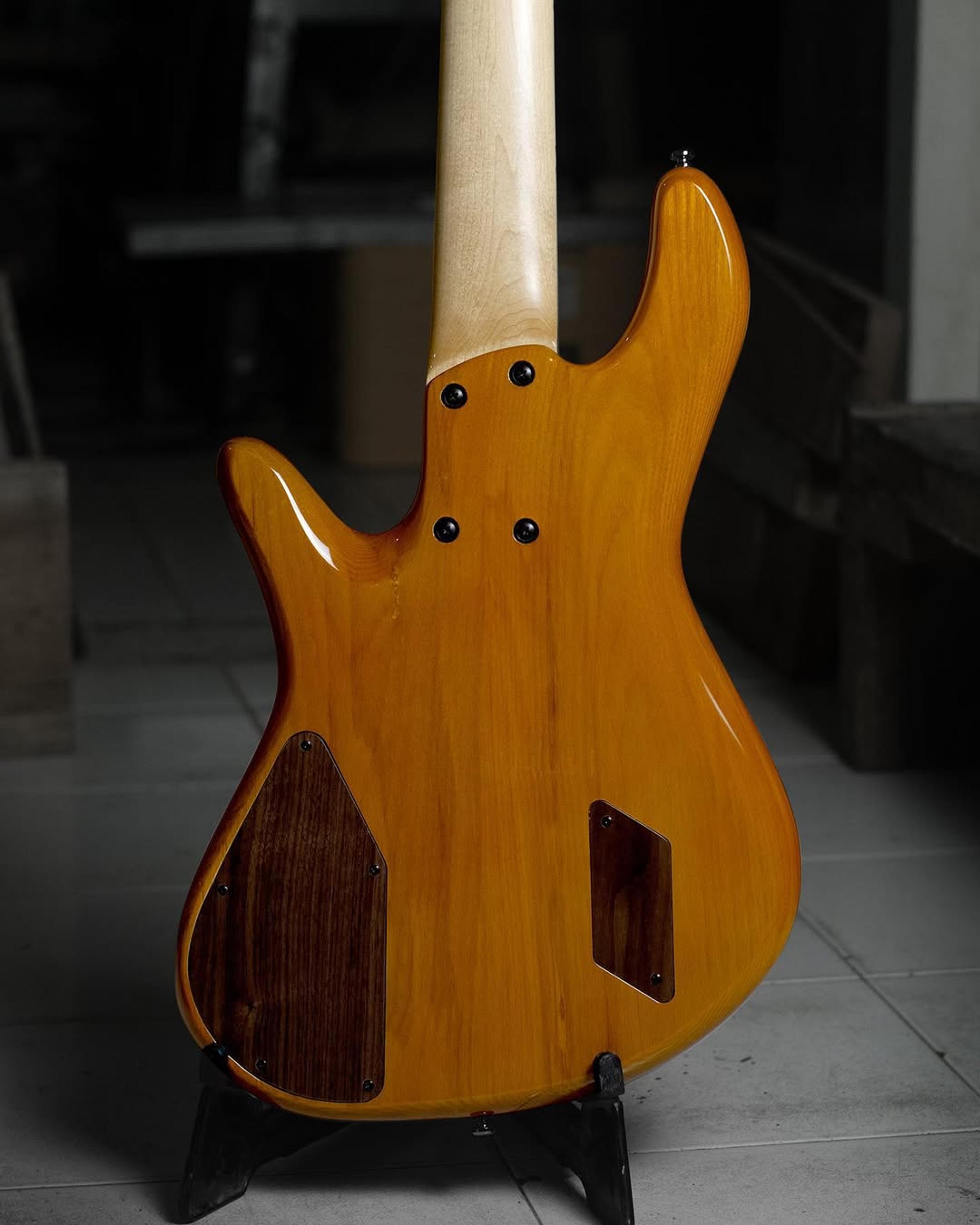 Back body view of the ODIENG INZ 5 string bass