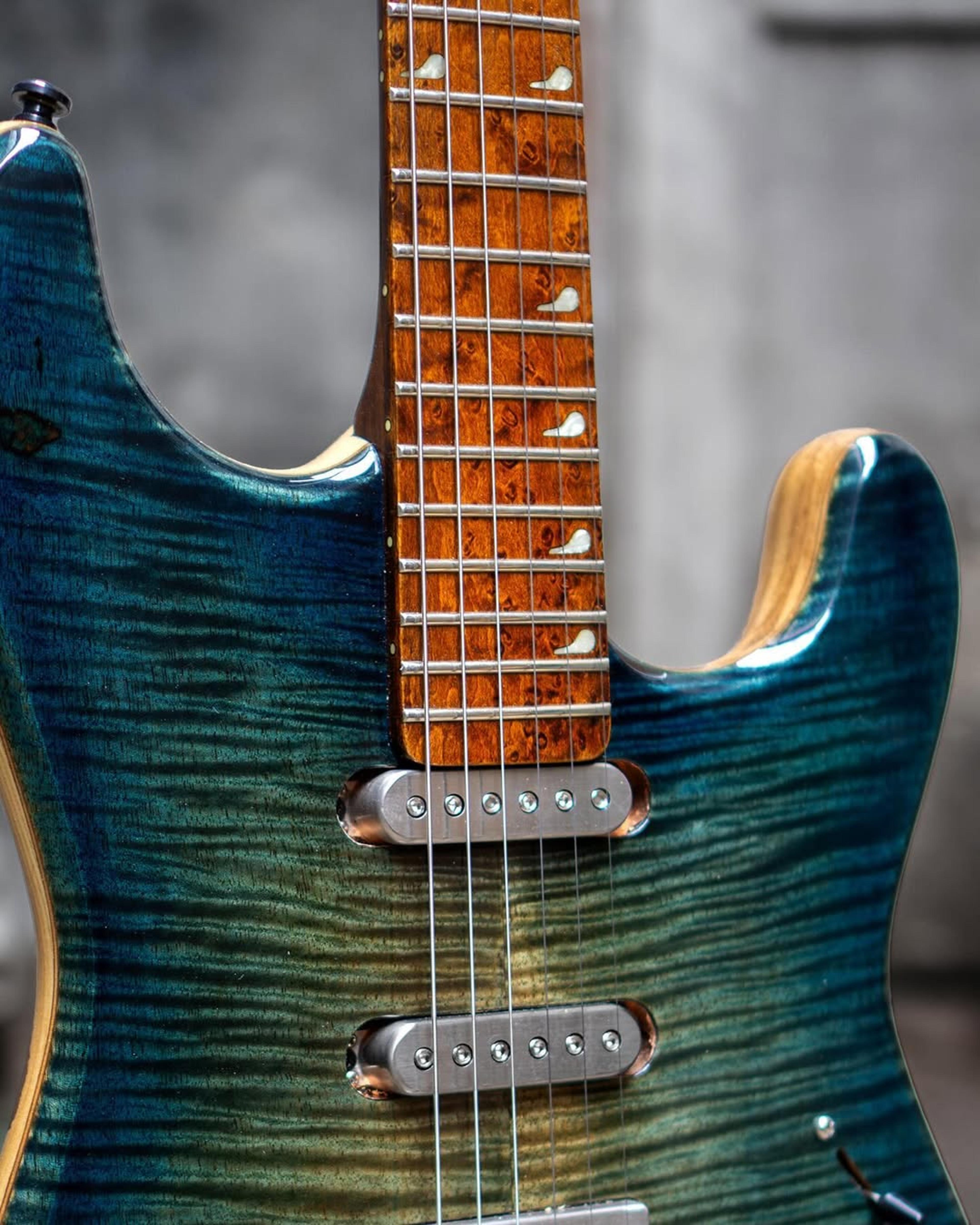 Side Body view of the ODIENG EF Series 3 6 string Guitar