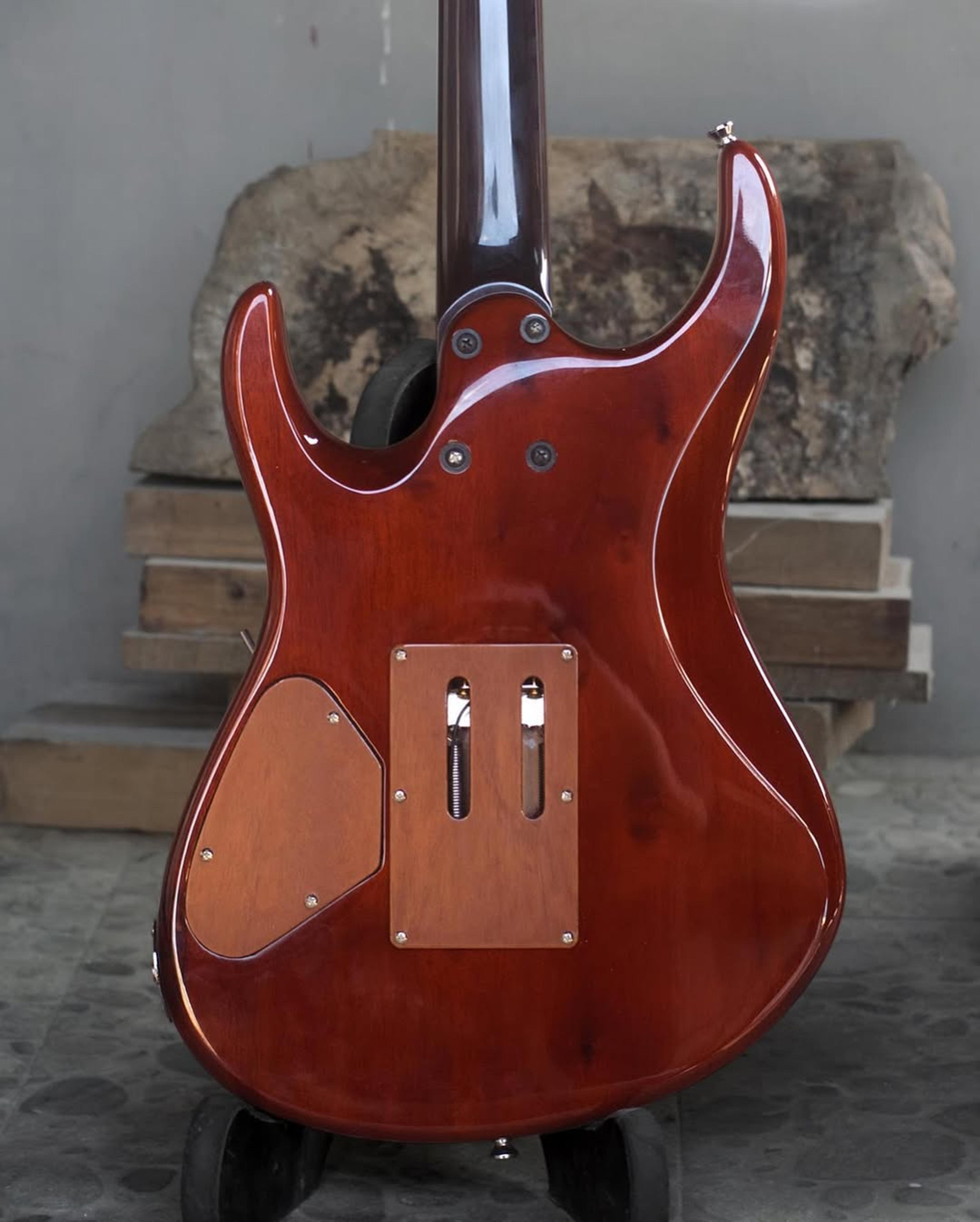Back body view of the ODIENG Series 5 6 string Guitar