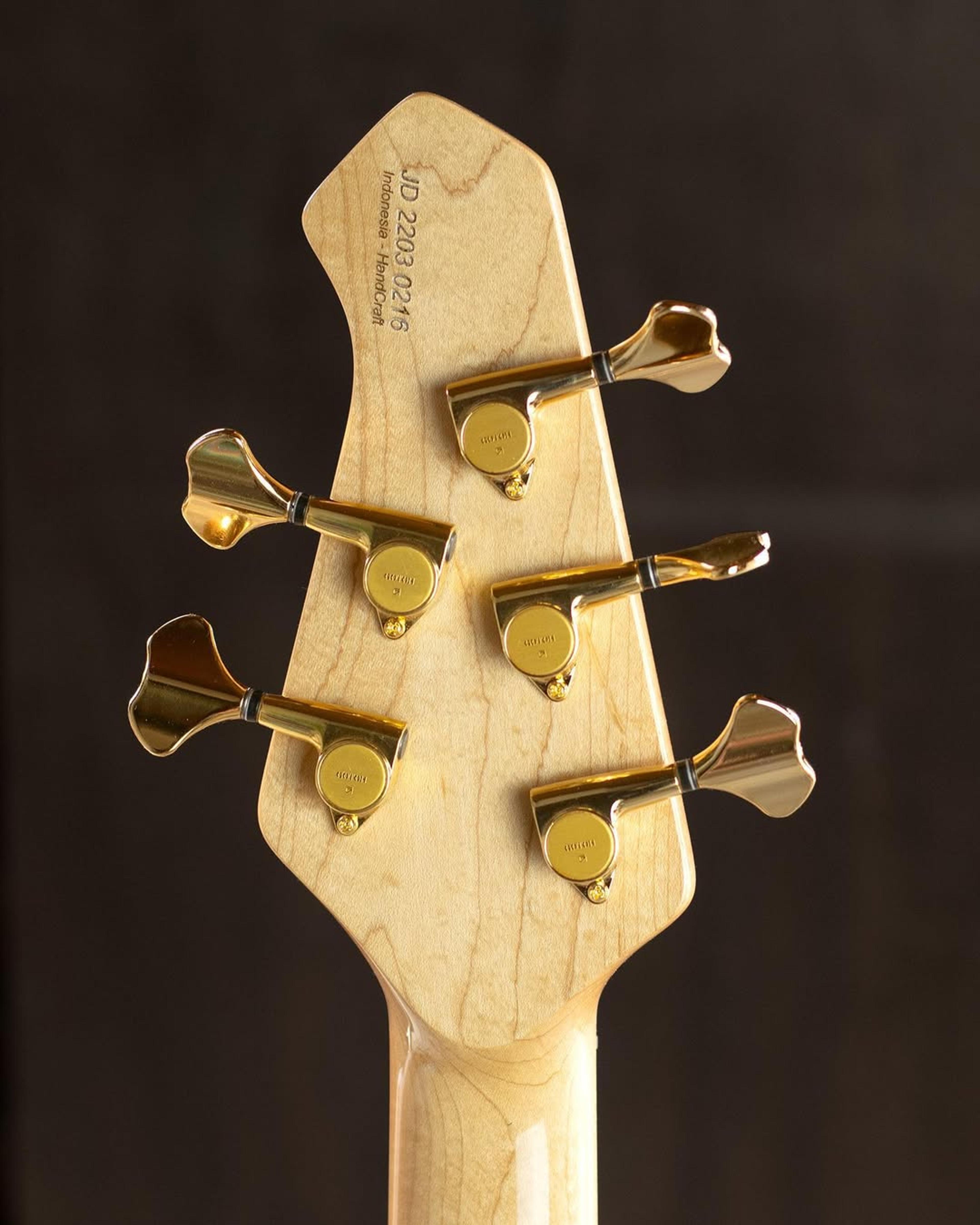 Back Headstock view of the ODIENG Nebula 5 string bass