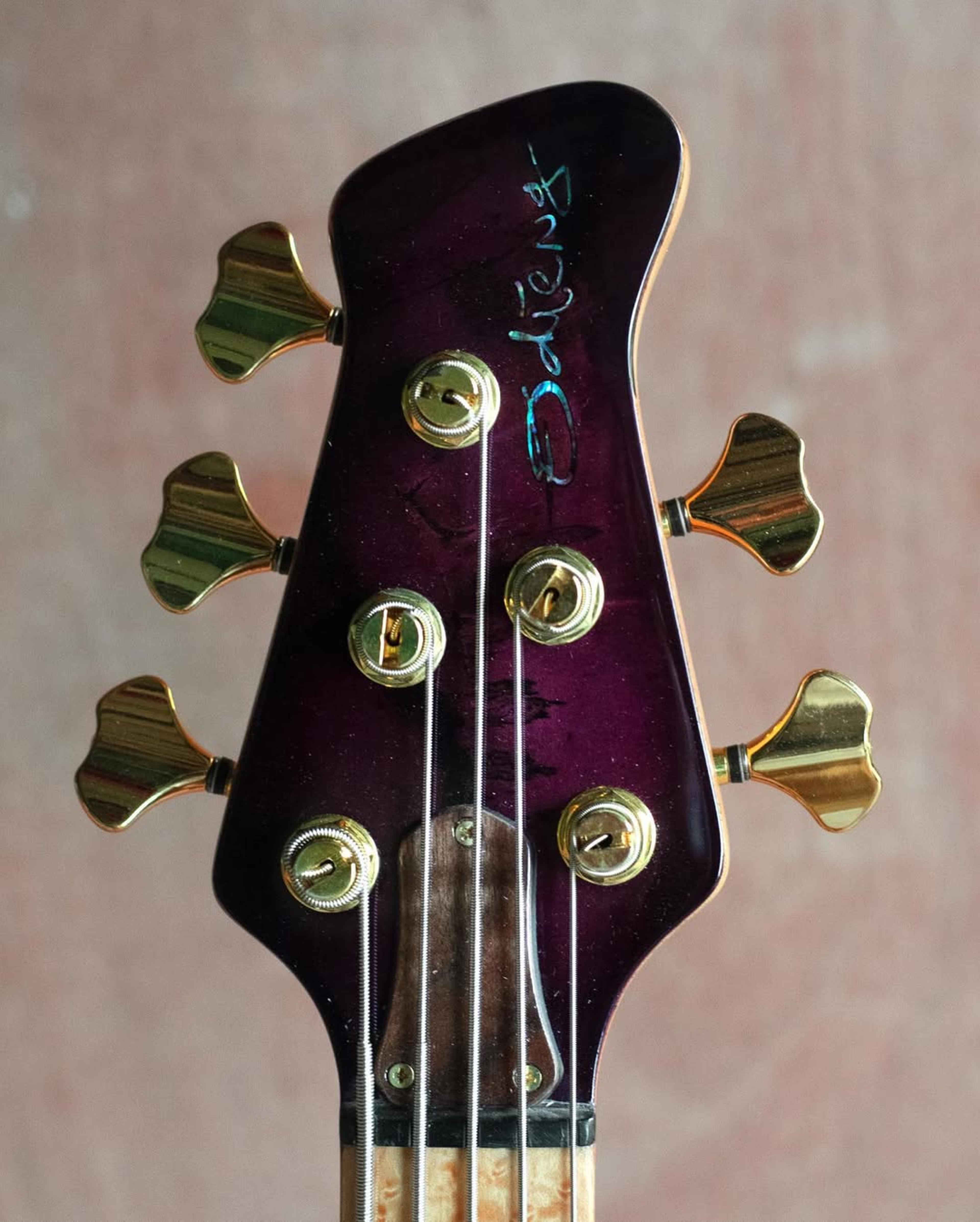 Front Headstock view of the ODIENG RS Series 5 string bass