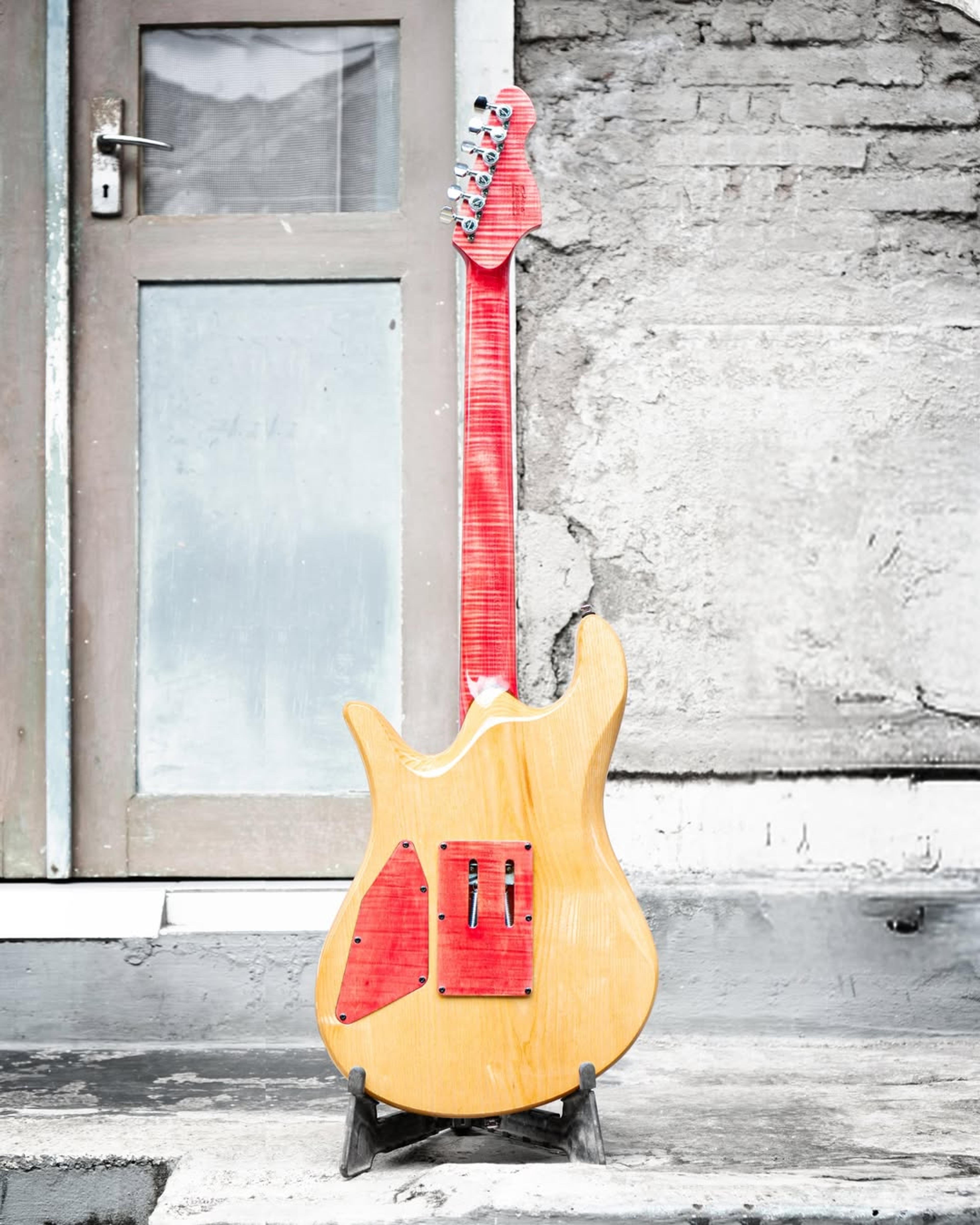 Full Back front view of the ODIENG Serephin 6 string guitar