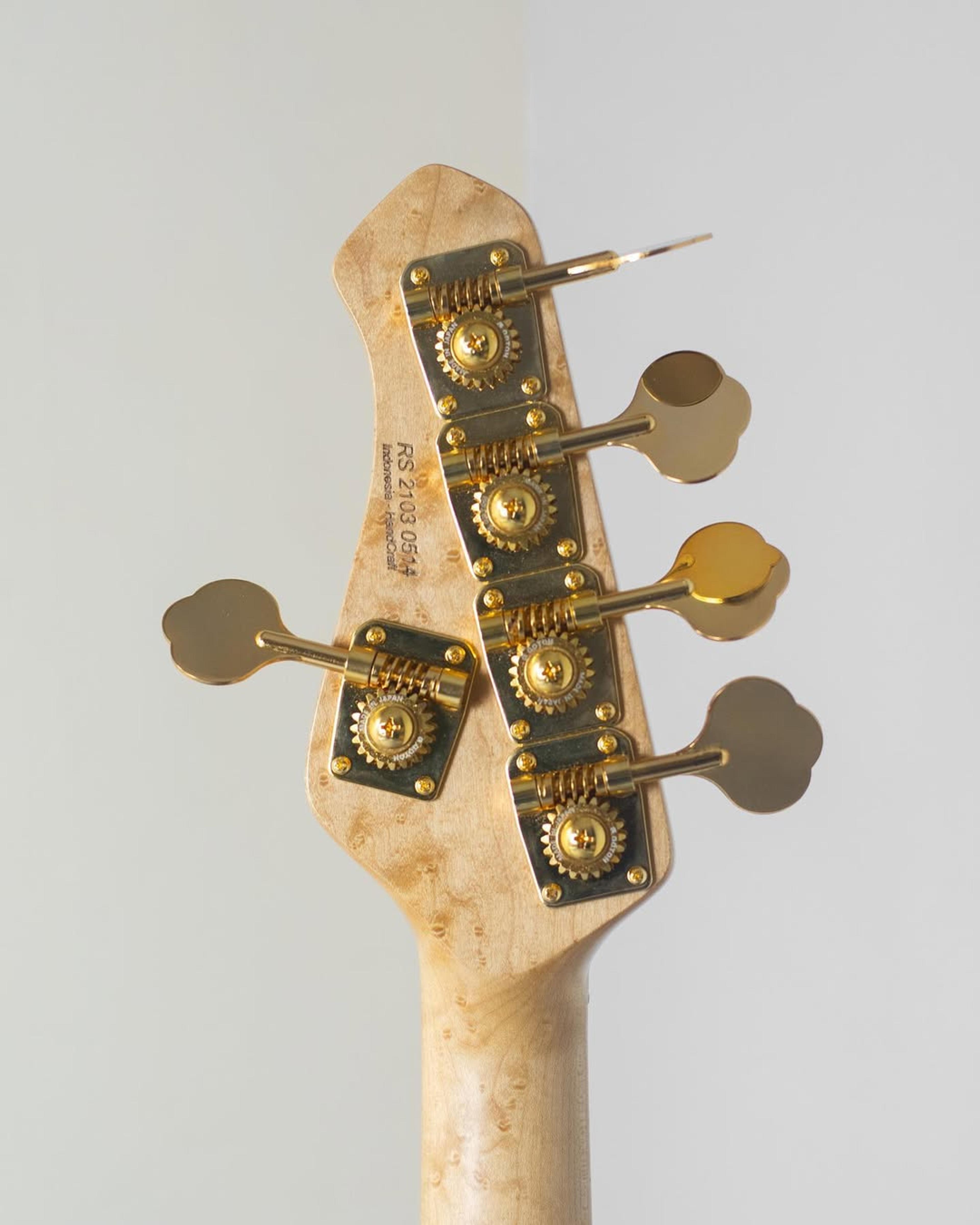 Back Headstock view of the ODIENG KJ 5 string bass