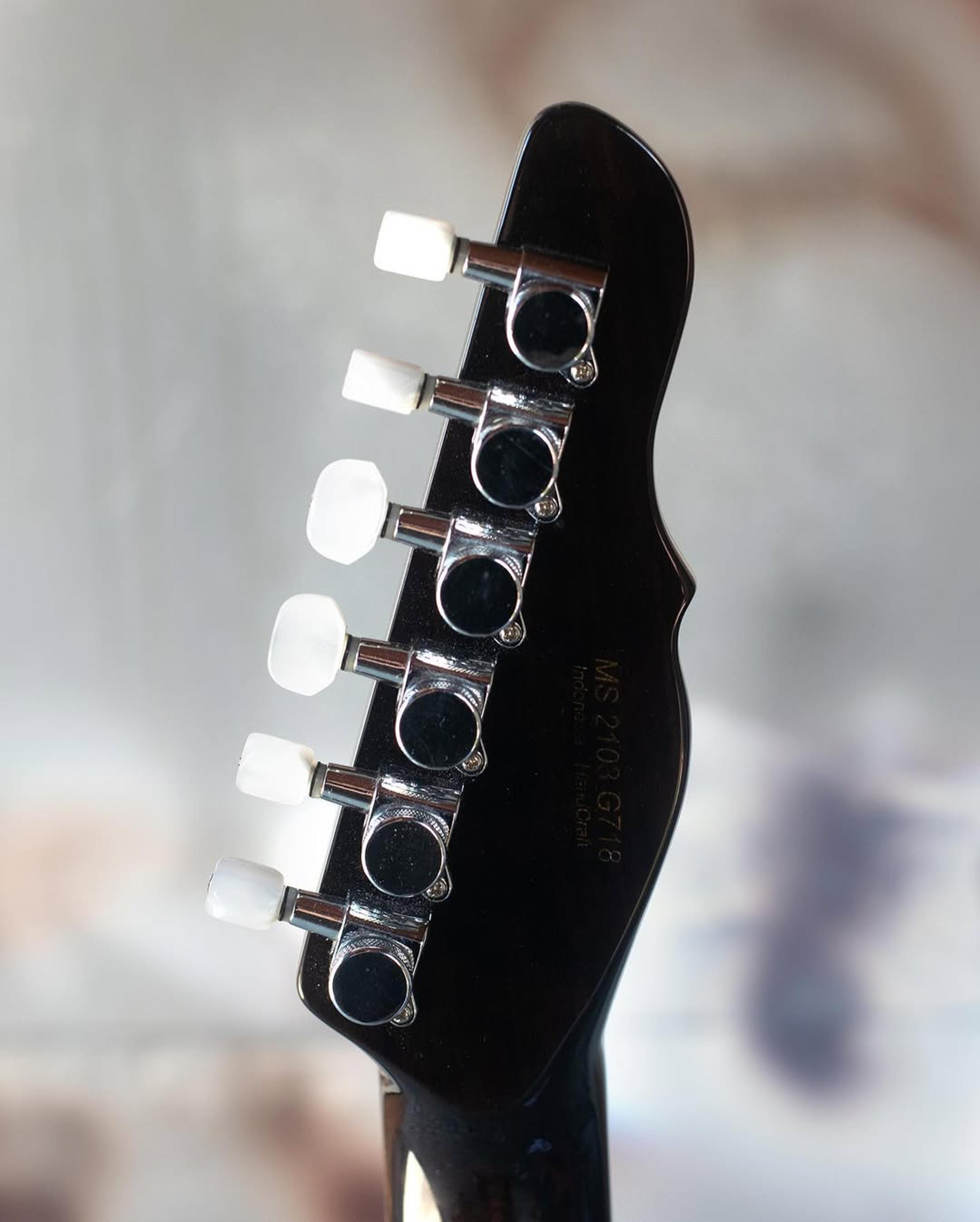 Back Headstock view of the ODIENG Neptune 6 string Guitar