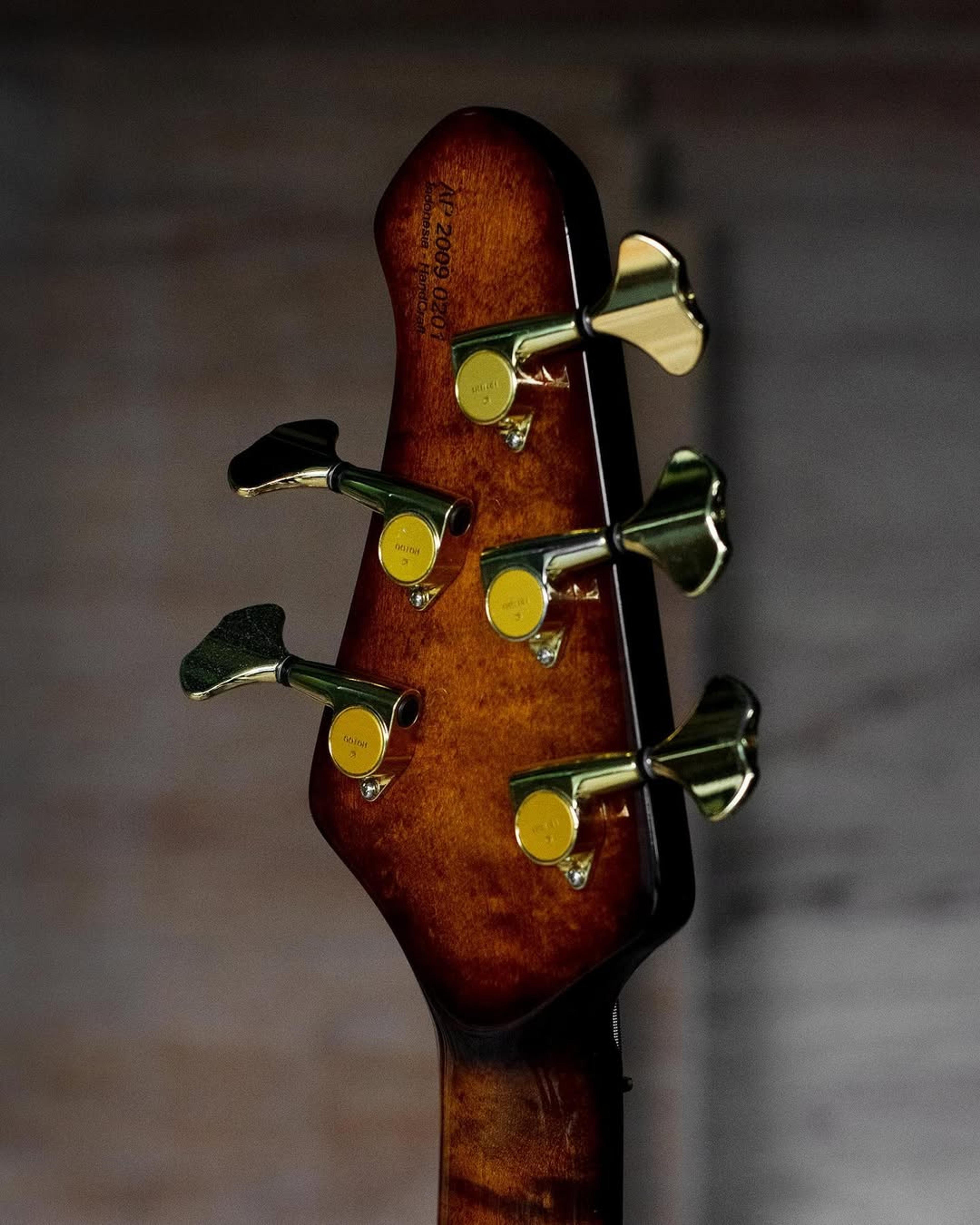 Back Headstock view of the ODIENG Nebula 5 string bass