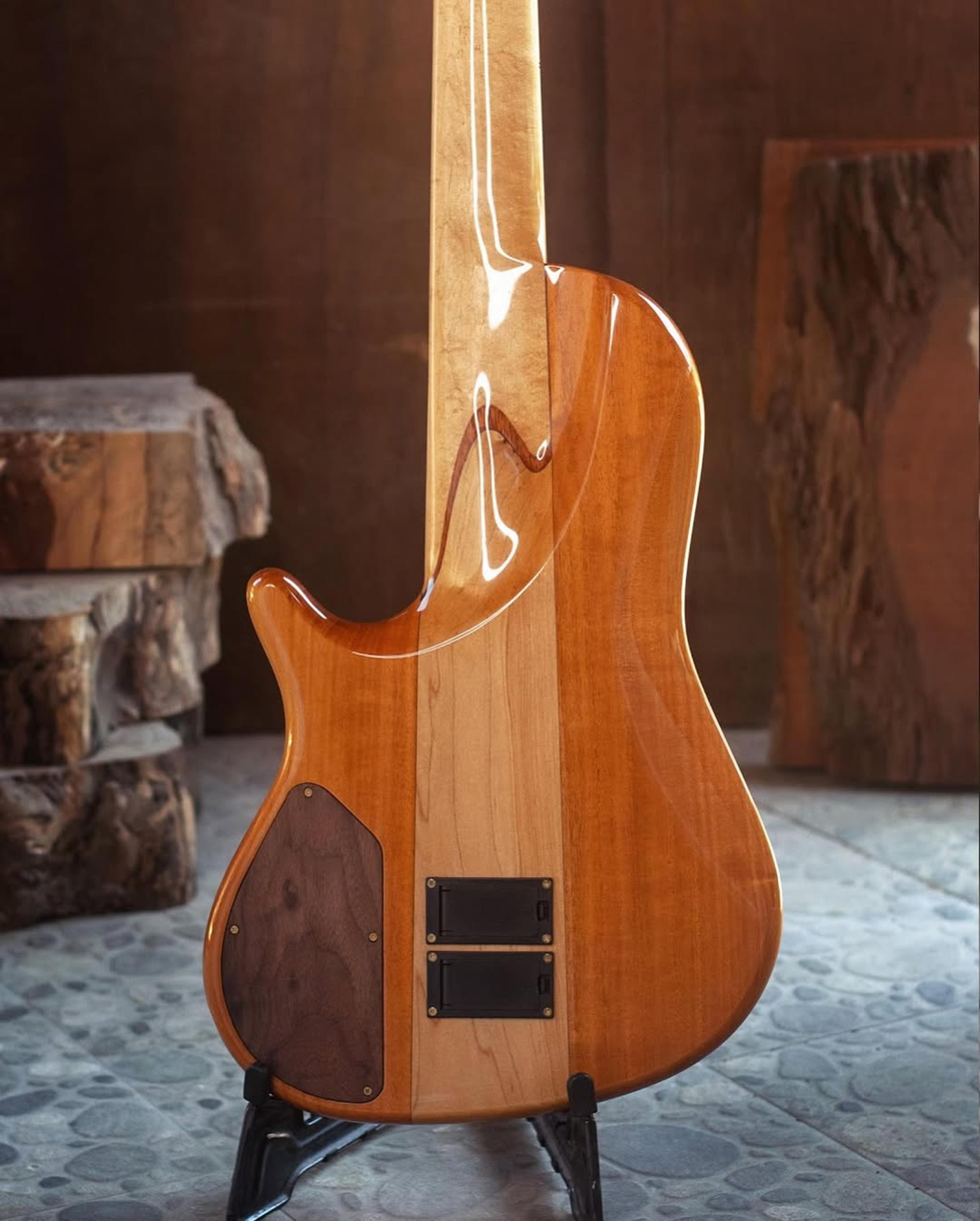 Back body view of the ODIENG Nebula 5 string bass