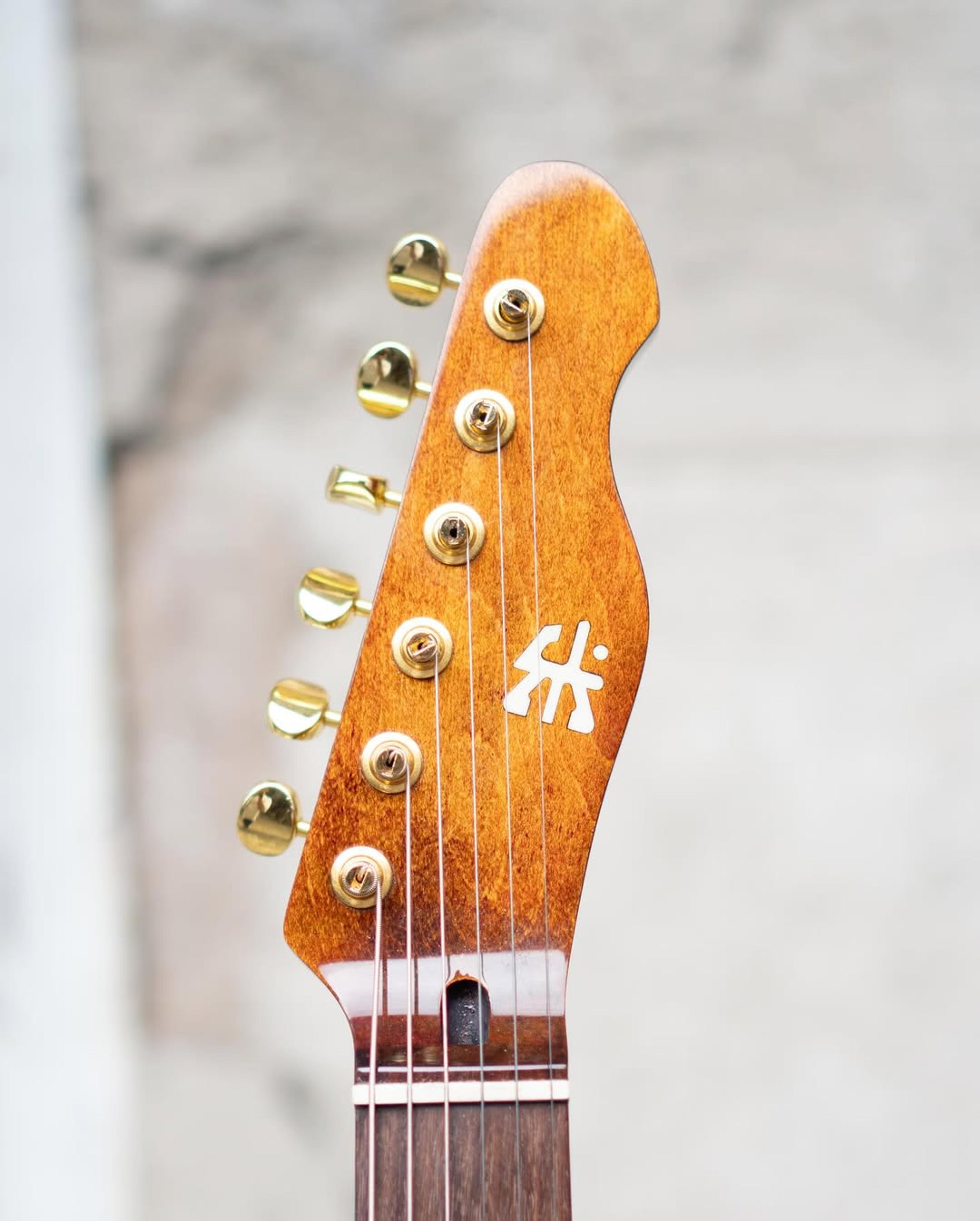 Front Headstock view of the EF Parama Guitar 6 string Guitar
