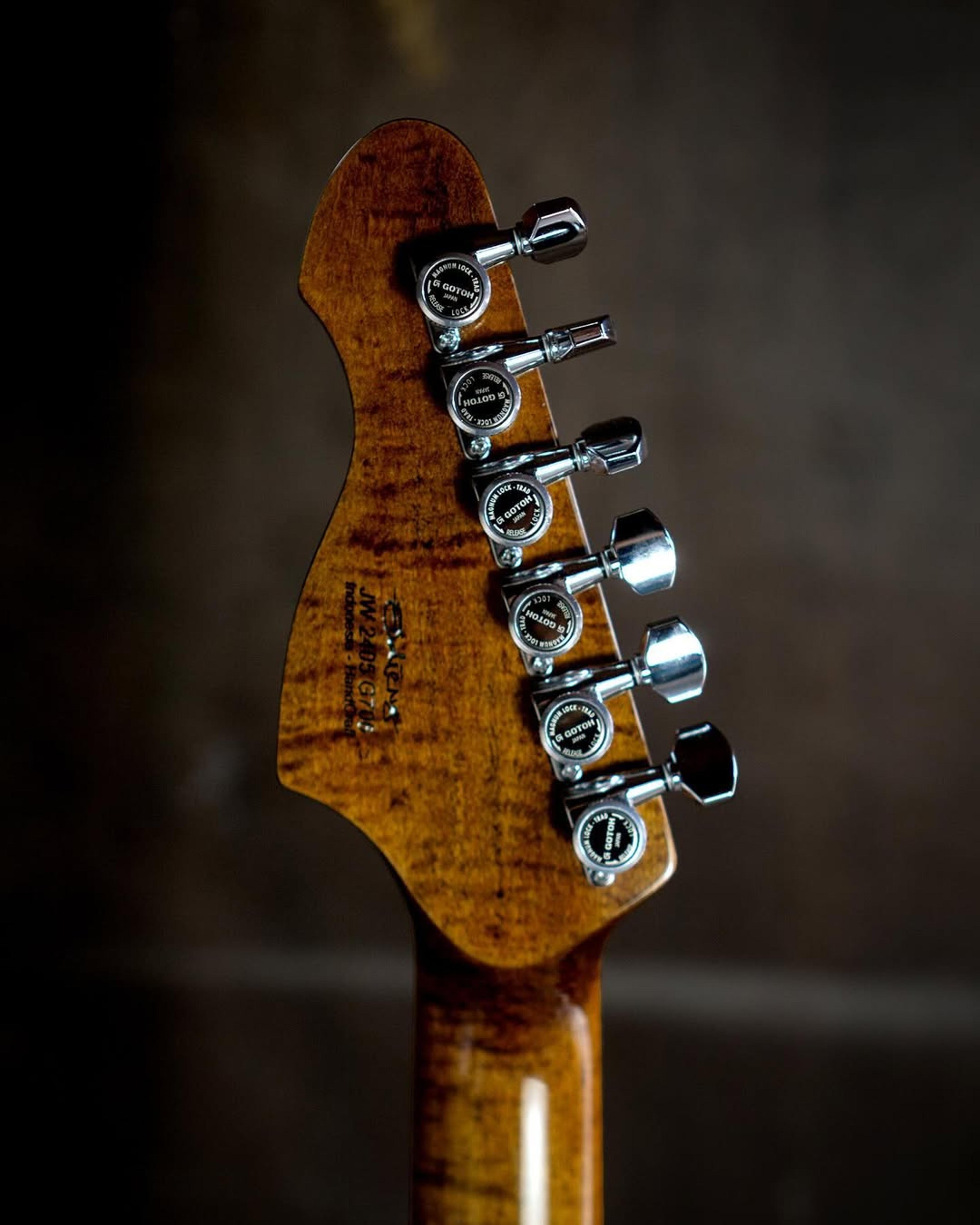 Back Headstock view of the ODIENG Baruna 6 string guitar