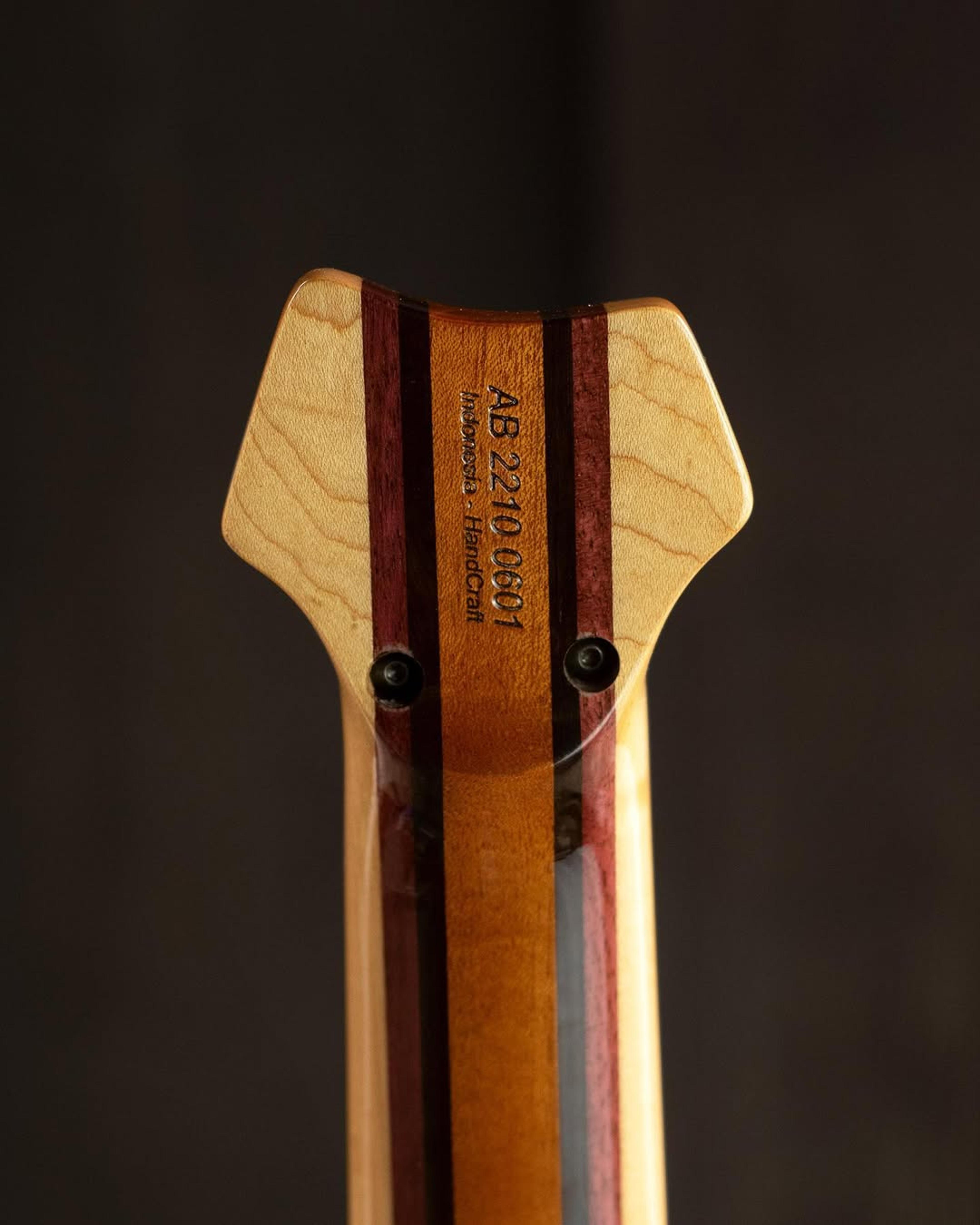 Back Headstock view of the ODIENG Orfeo Headless 5 string bass