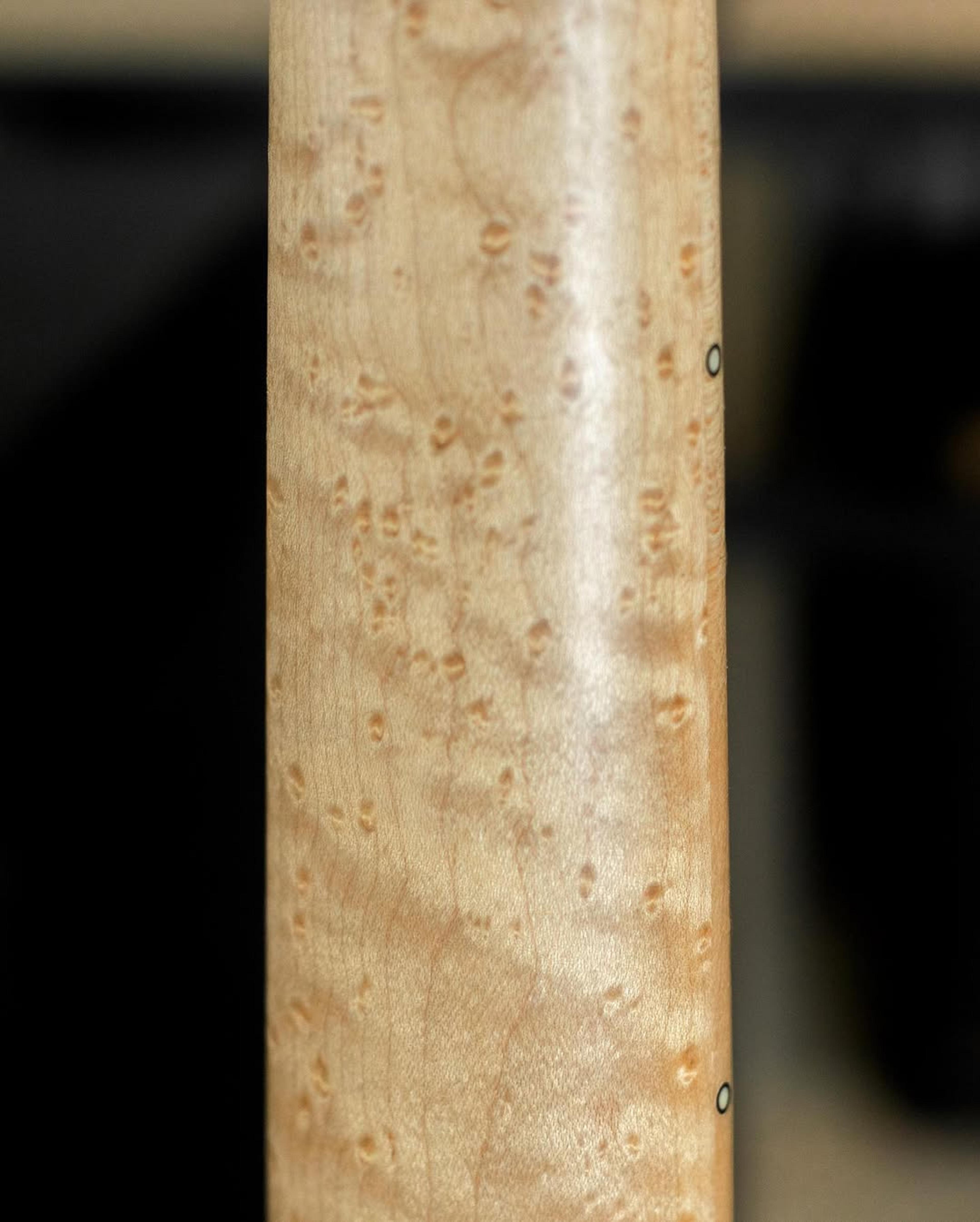 Back Neck detail view of the ODIENG Corvette 5 string bass