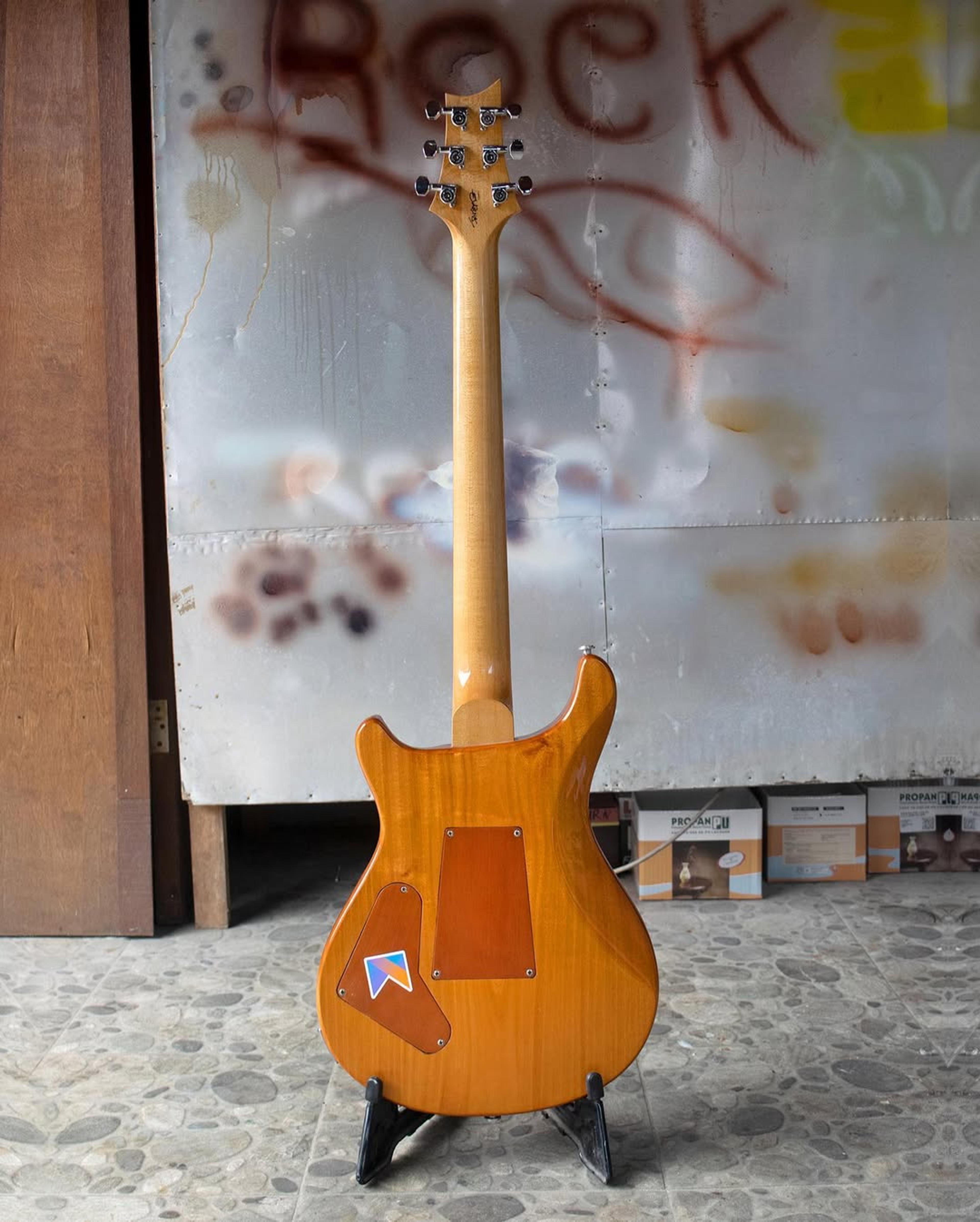 Full Back front view of the ODIENG 6 string Guitar