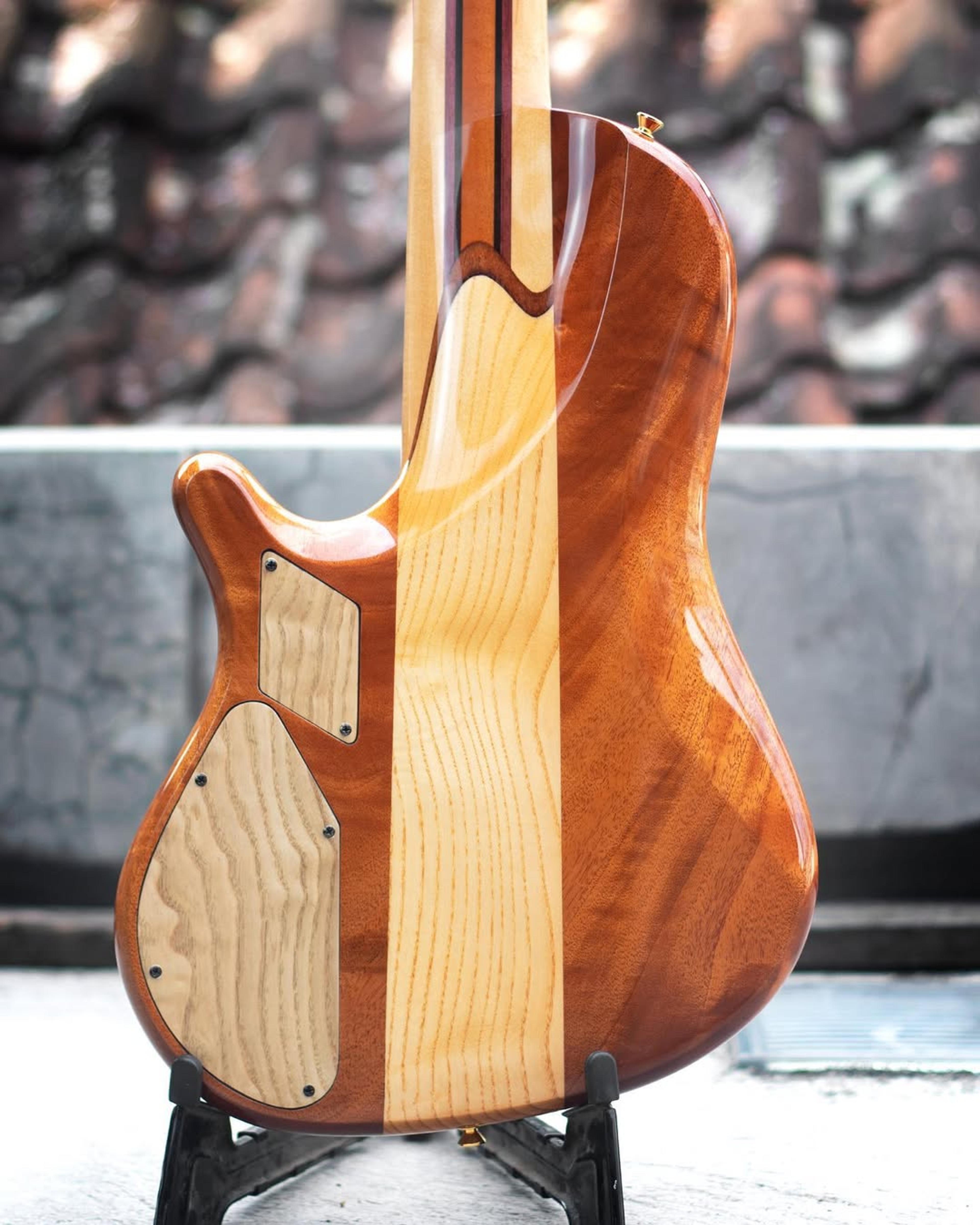 Back body view of the ODIENG Nebula 5 string bass