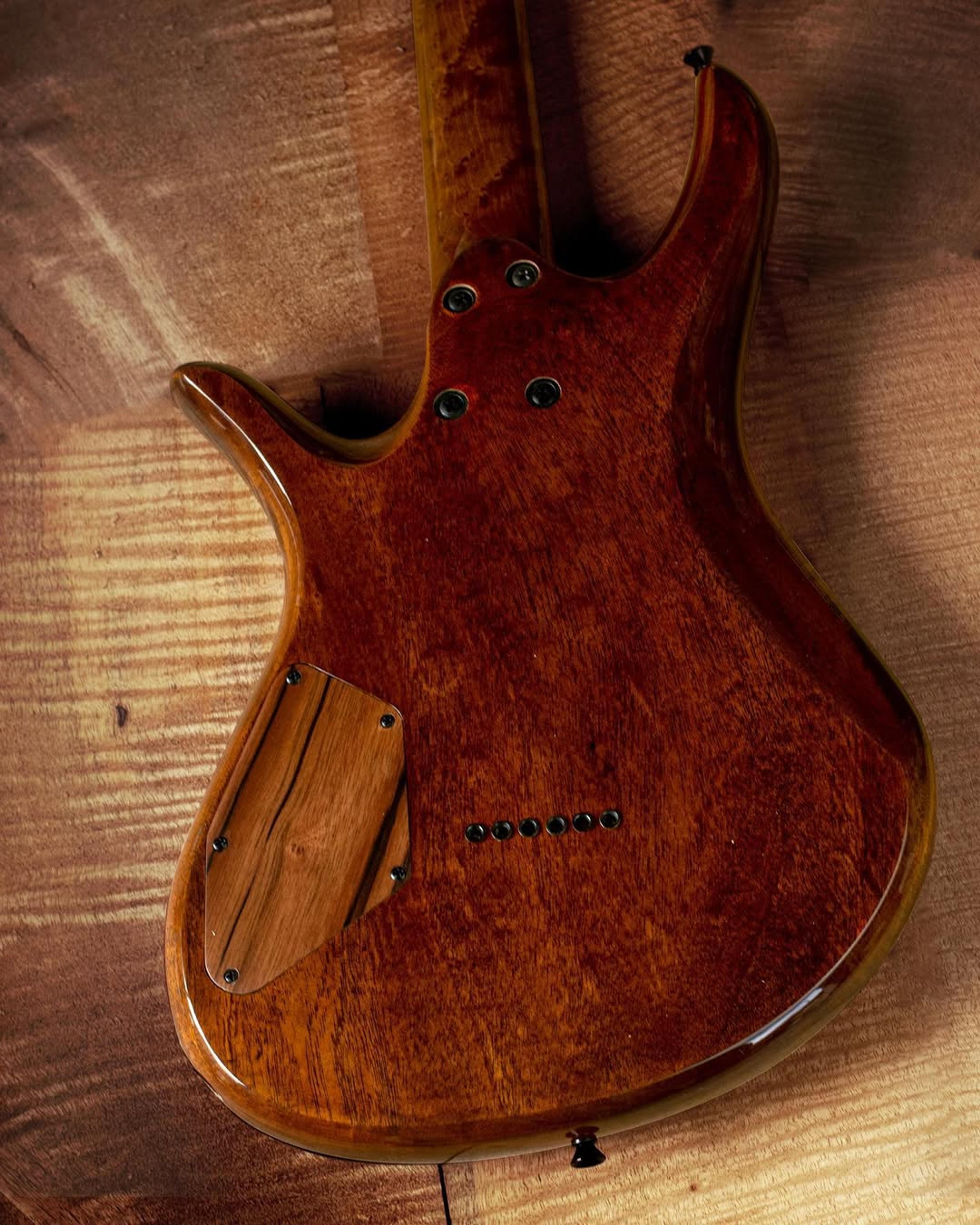 Back body view of the Odieng RWS 6 string Guitar