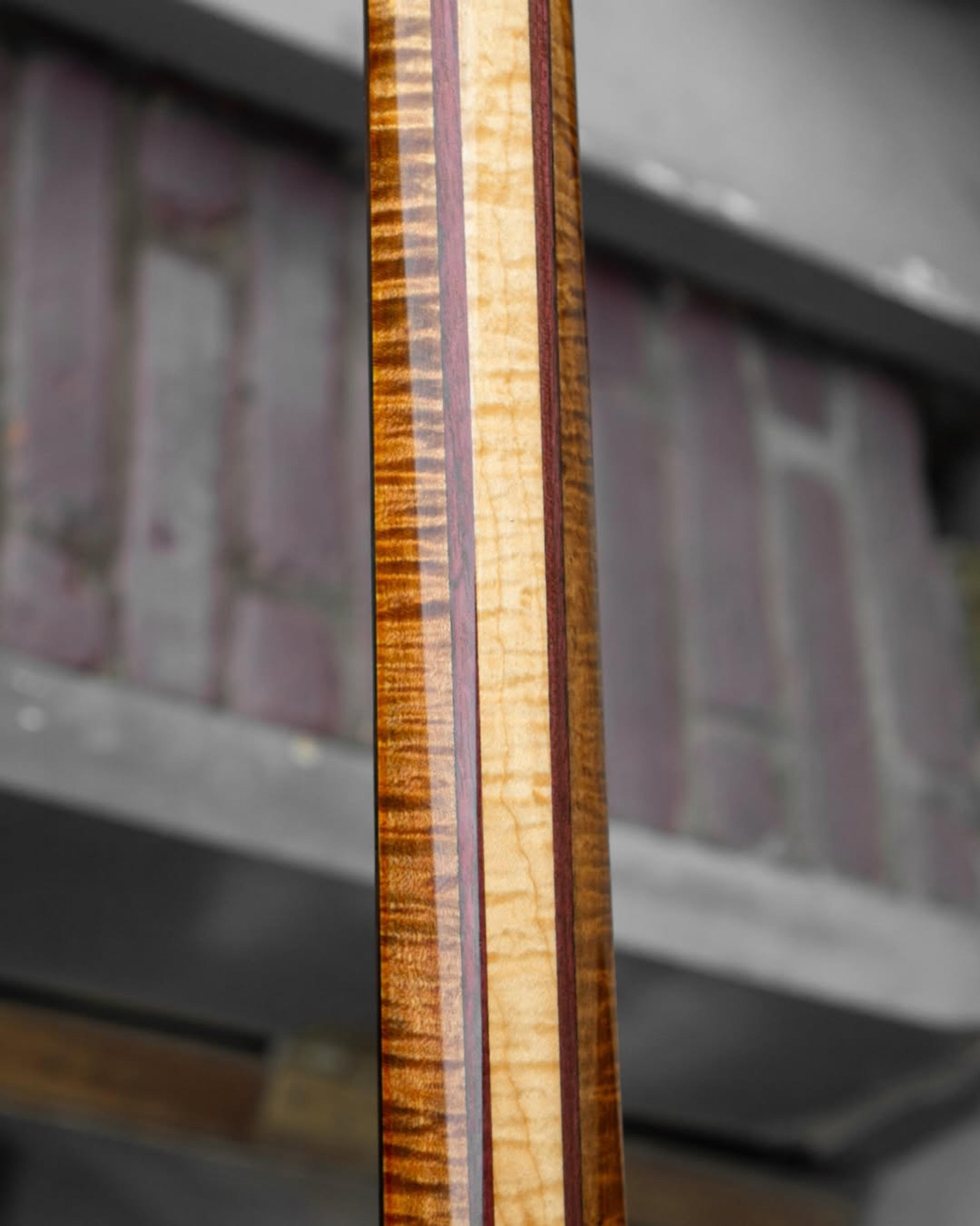 Back detail fretboard view of the ODIENG PA-HL Healess 6 String Guitar