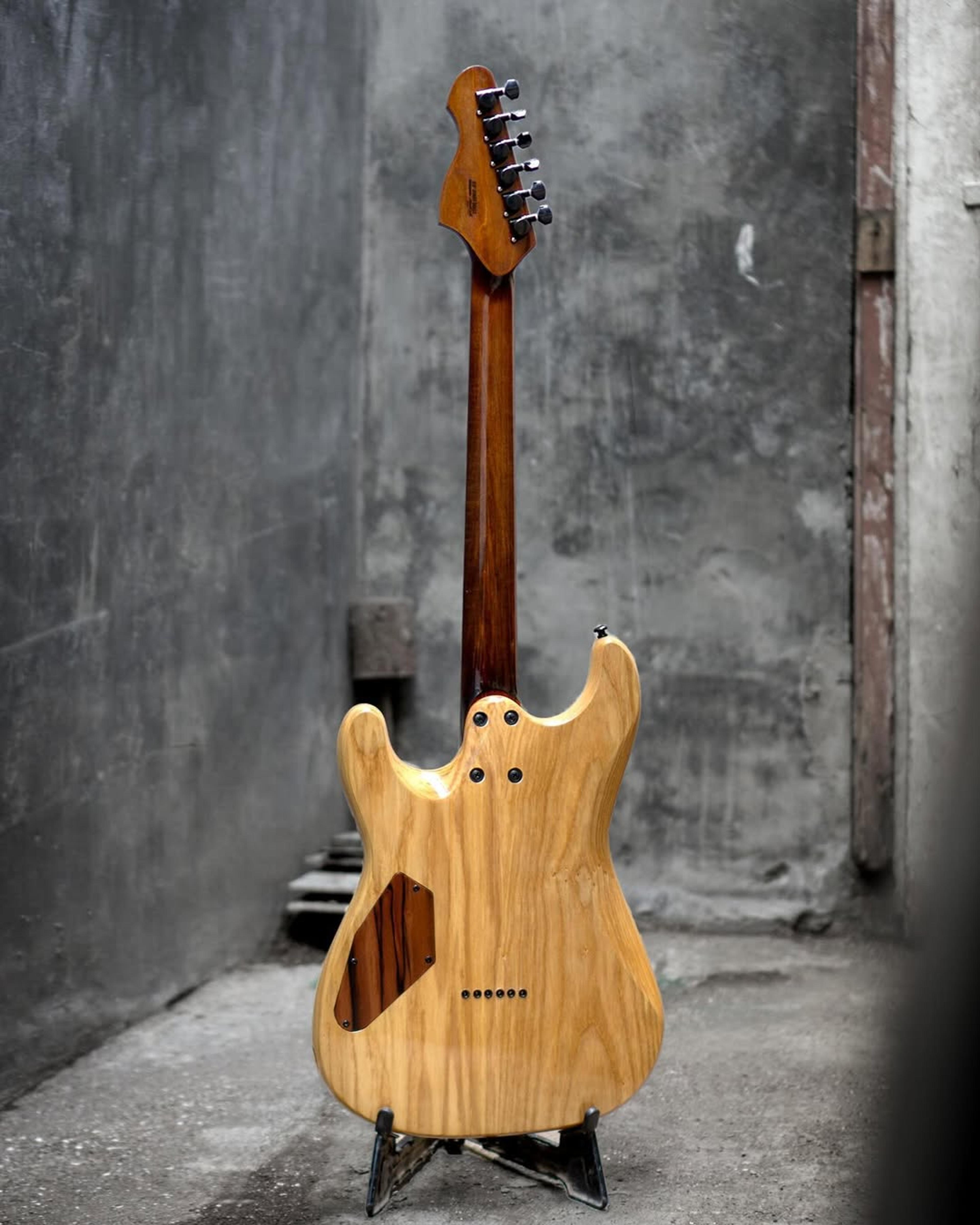 Full Back front view of the ODIENG EF Series 3 6 string Guitar